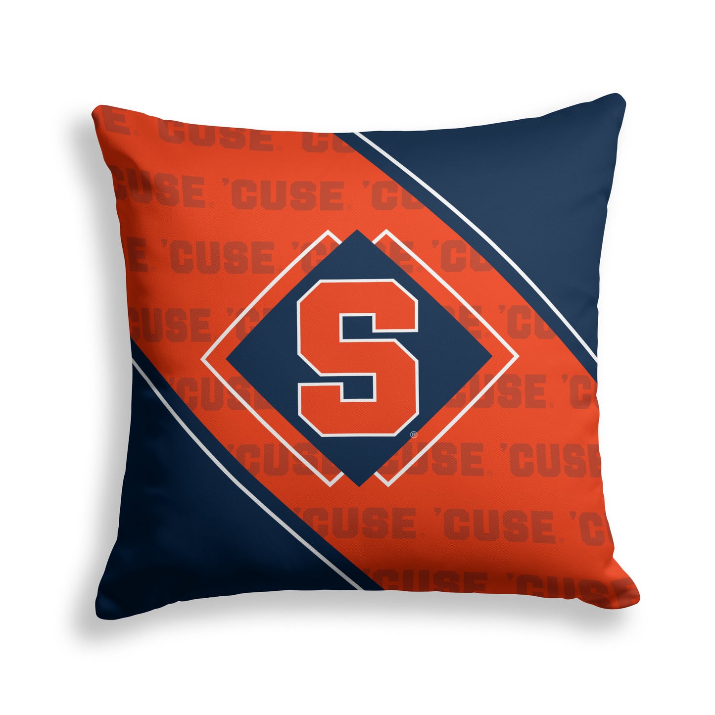 Pegasus Syracuse Orange 18" x 18" Diamond Boxed Decor Pillow