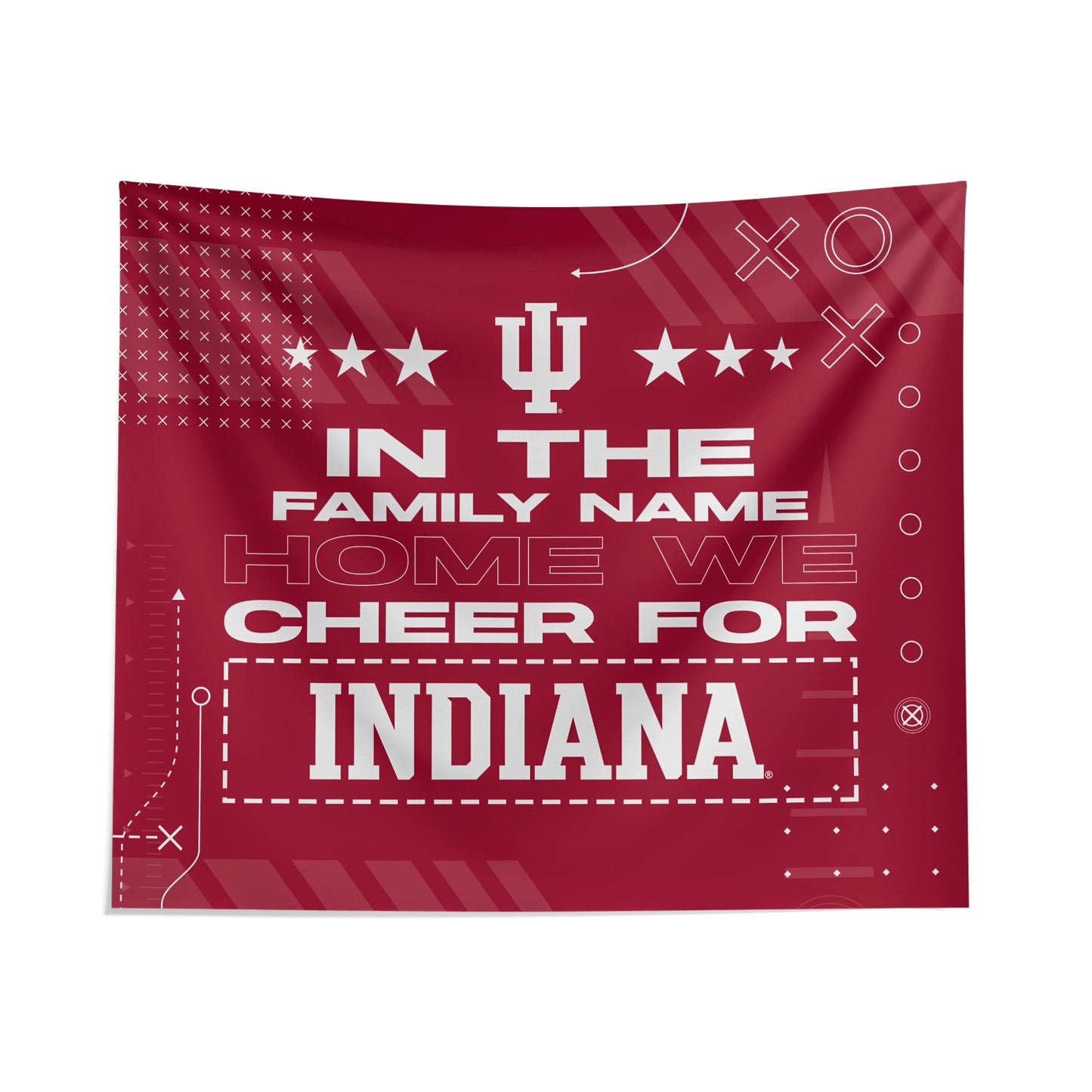 Pegasus Indiana Hoosiers 51" x 60" We Cheer For Personalized Wall Tapestry