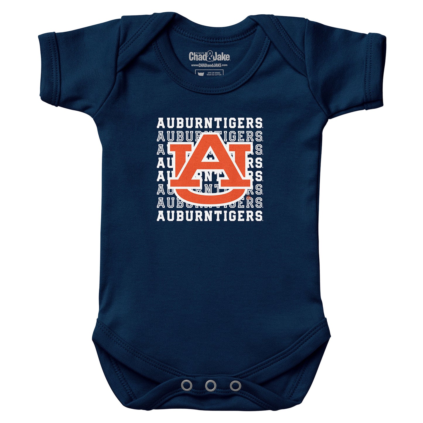 Newborn & Infant Chad & Jake Navy Auburn Tigers Retro Bodysuit