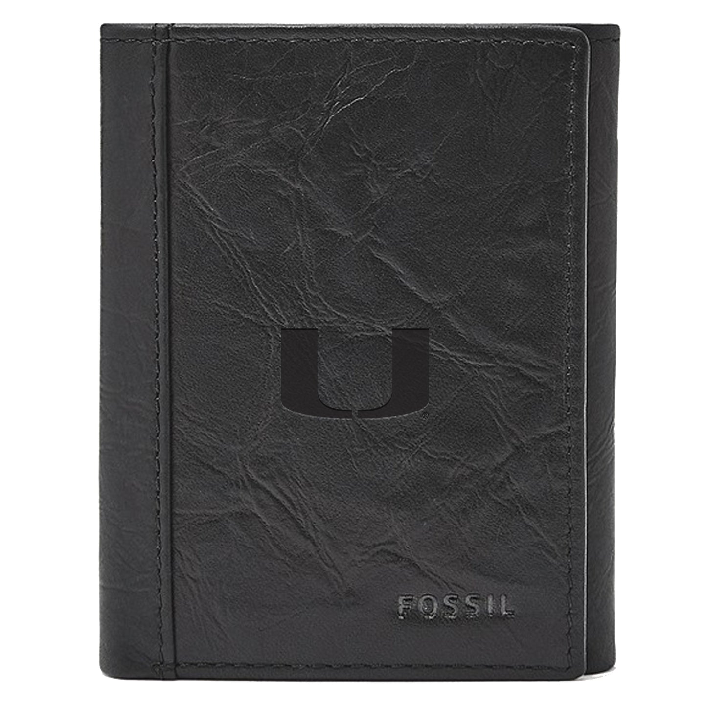 Fossil Miami Hurricanes Neel Extra Capacity Trifold Wallet