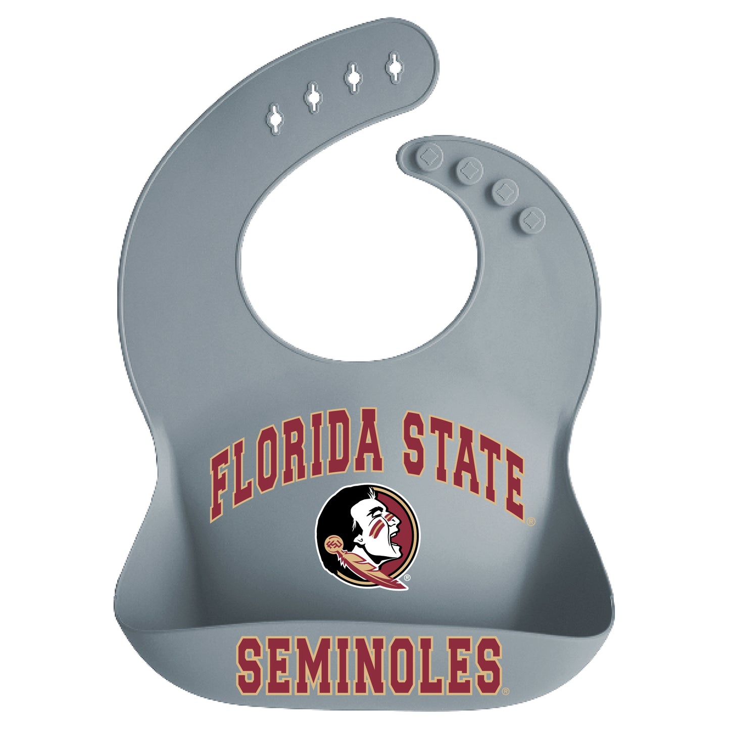 Infant Garb Florida State Seminoles Silicone Crumb Catcher Bib