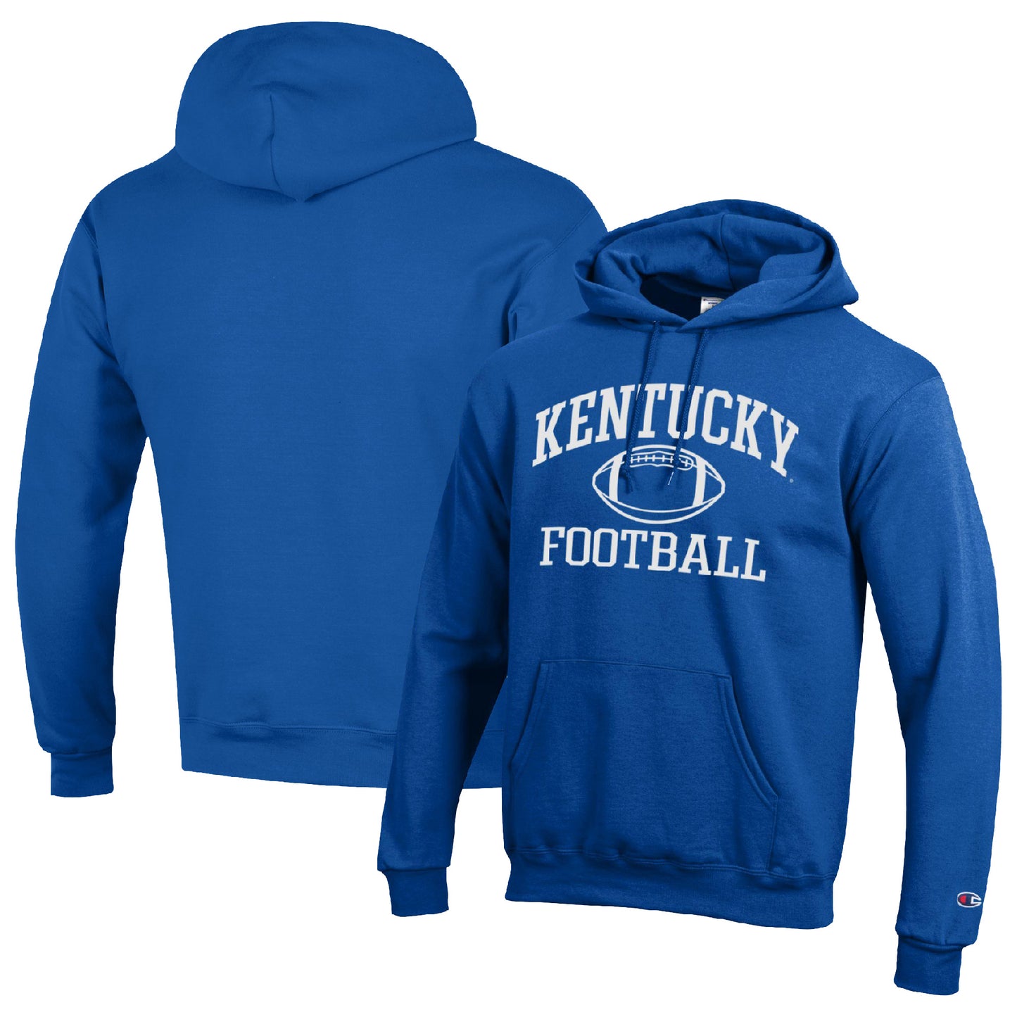 Men's Champion Royal Kentucky Wildcats Football Icon Pullover Hoodie