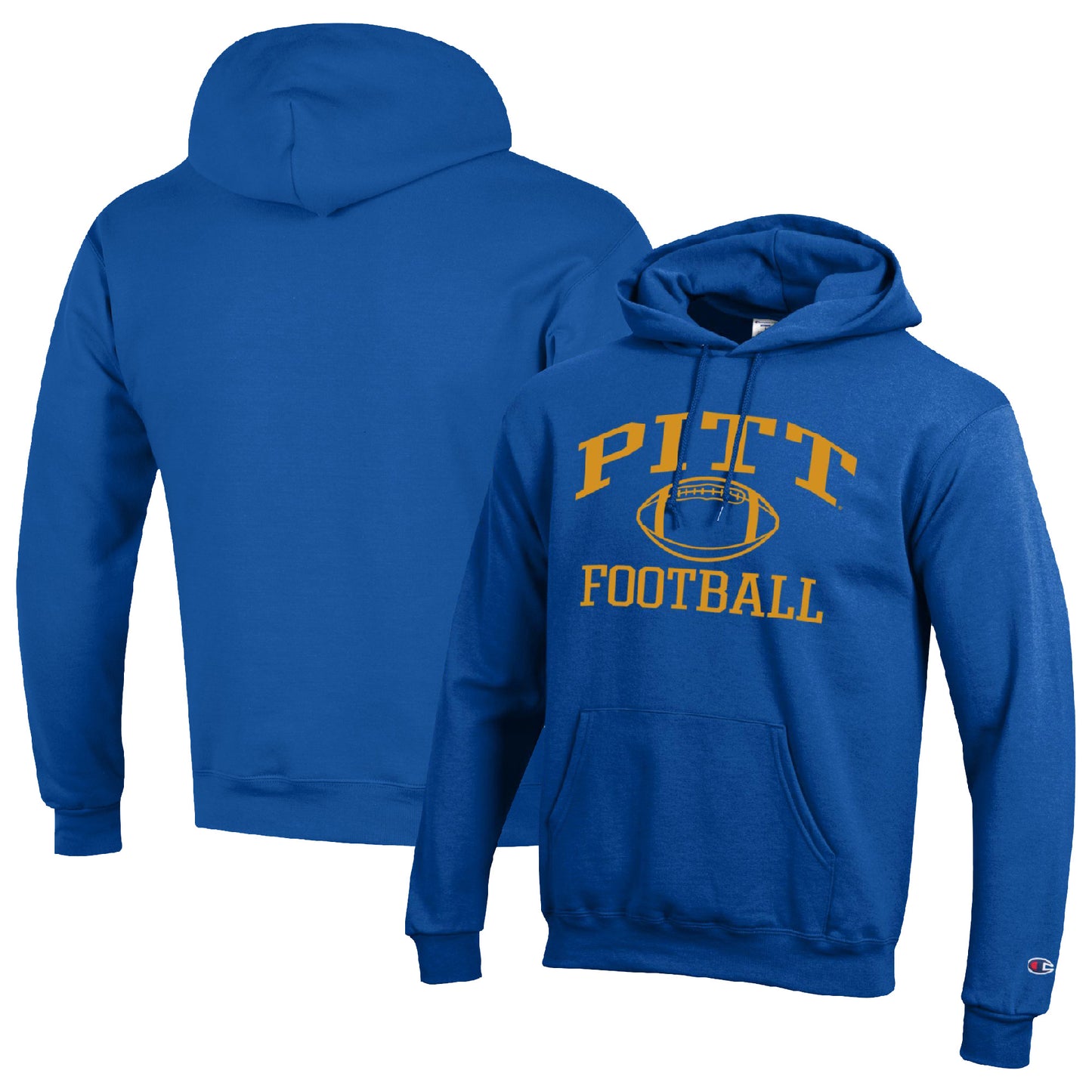 Men's Champion Royal Pitt Panthers Football Icon Pullover Hoodie