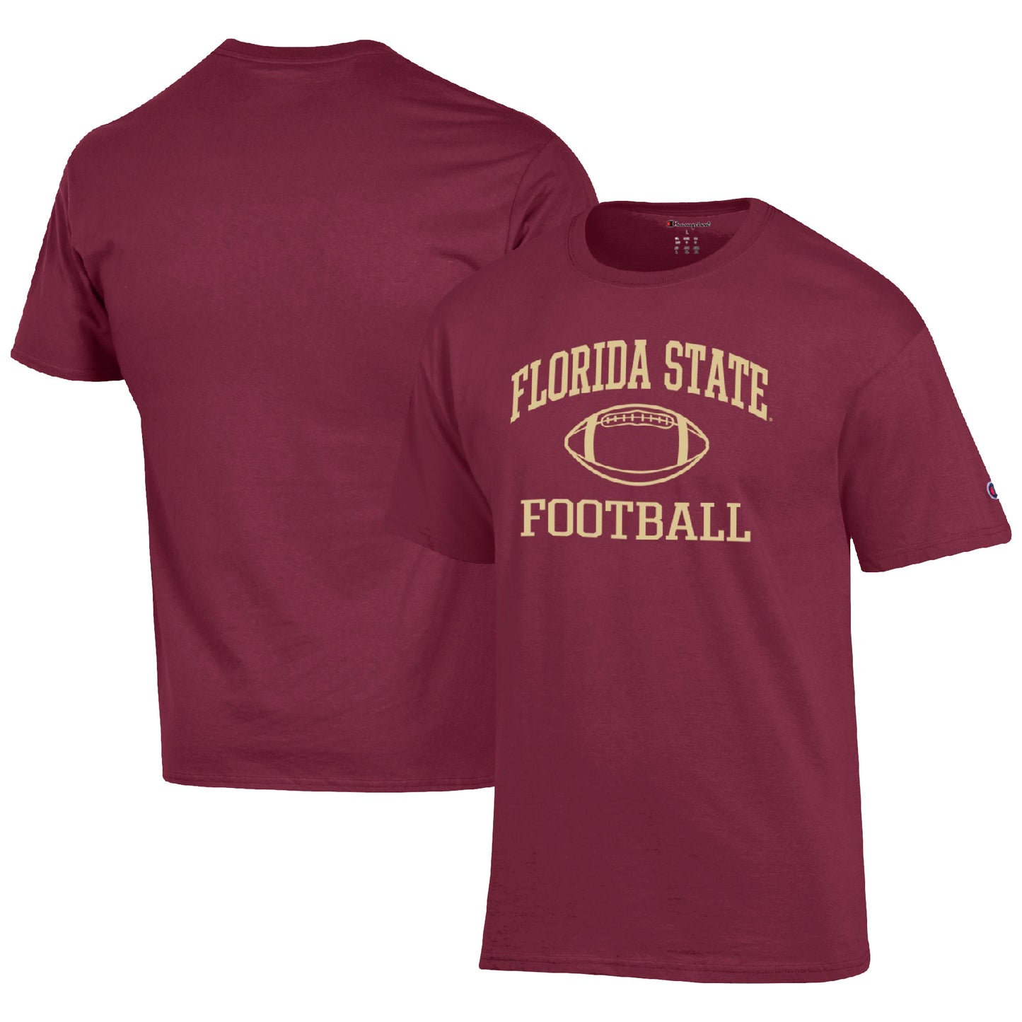 Men's Champion Garnet Florida State Seminoles Football Icon T-Shirt