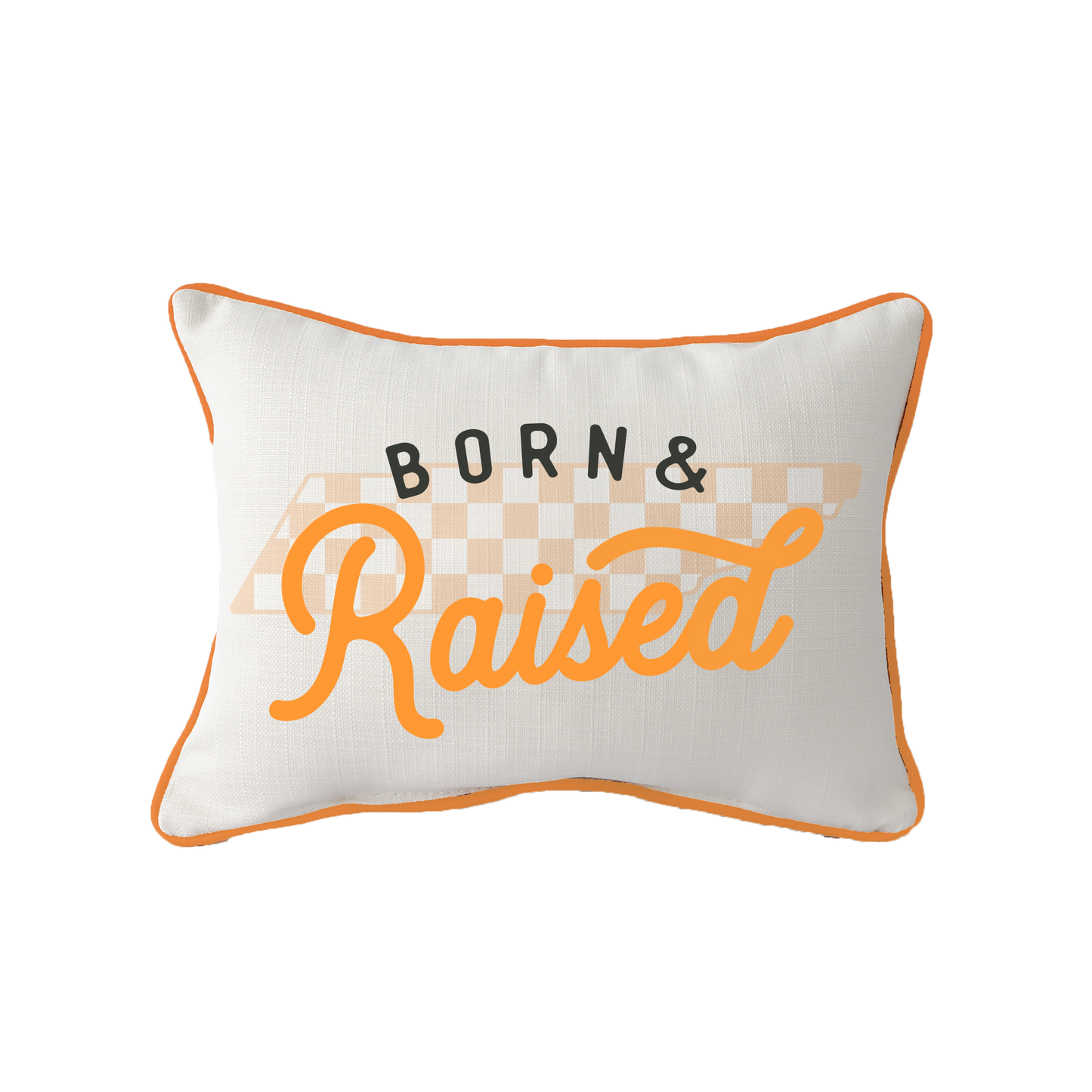 Little Birdie Tennessee Volunteers Born & Raised Piped Pillow