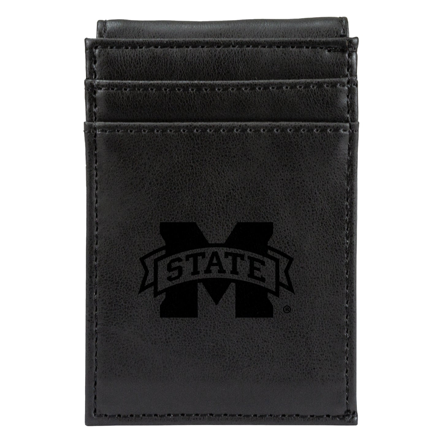 Black Mississippi State Bulldogs Front Pocket Wallet