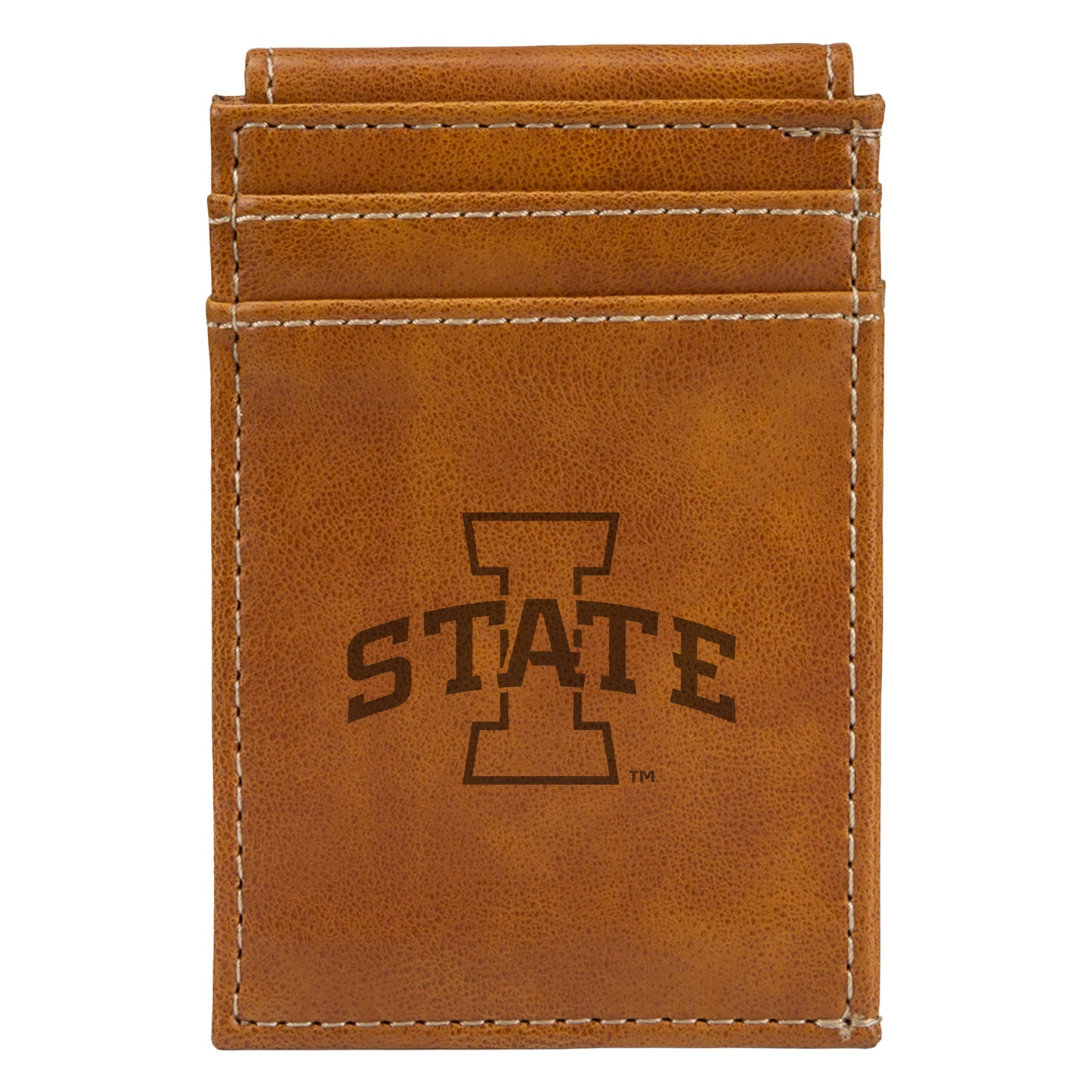 Brown Iowa State Cyclones Front Pocket Wallet