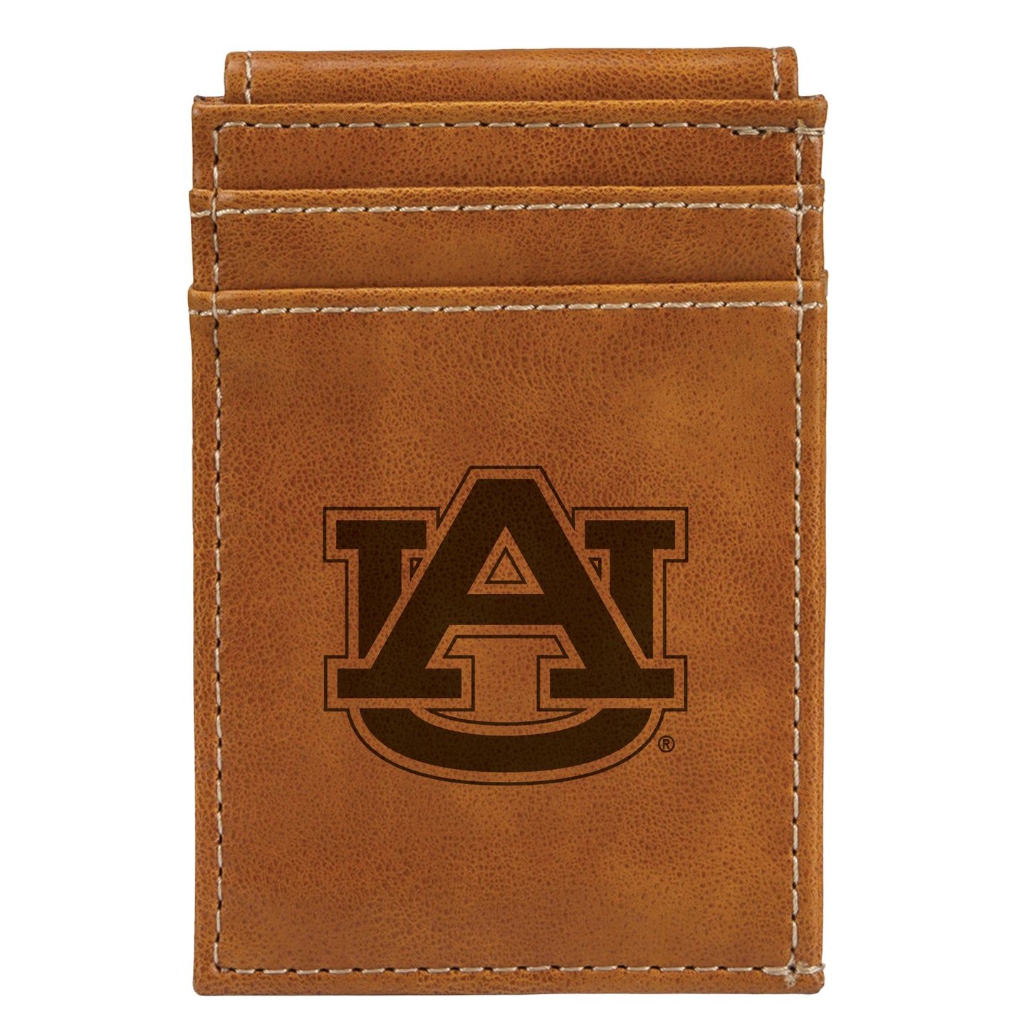 Brown Auburn Tigers Front Pocket Wallet