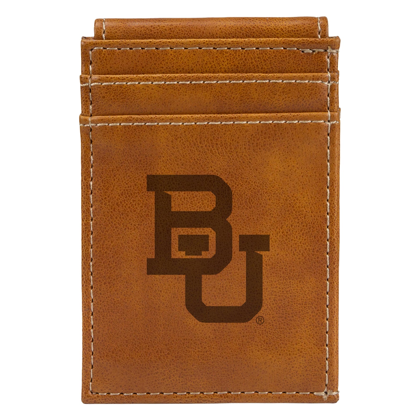 Brown Baylor Bears Front Pocket Wallet