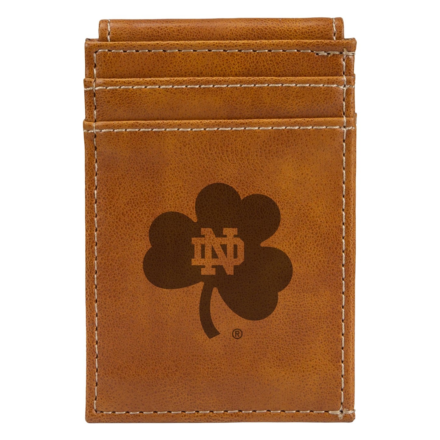 Brown Notre Dame Fighting Irish Front Pocket Wallet