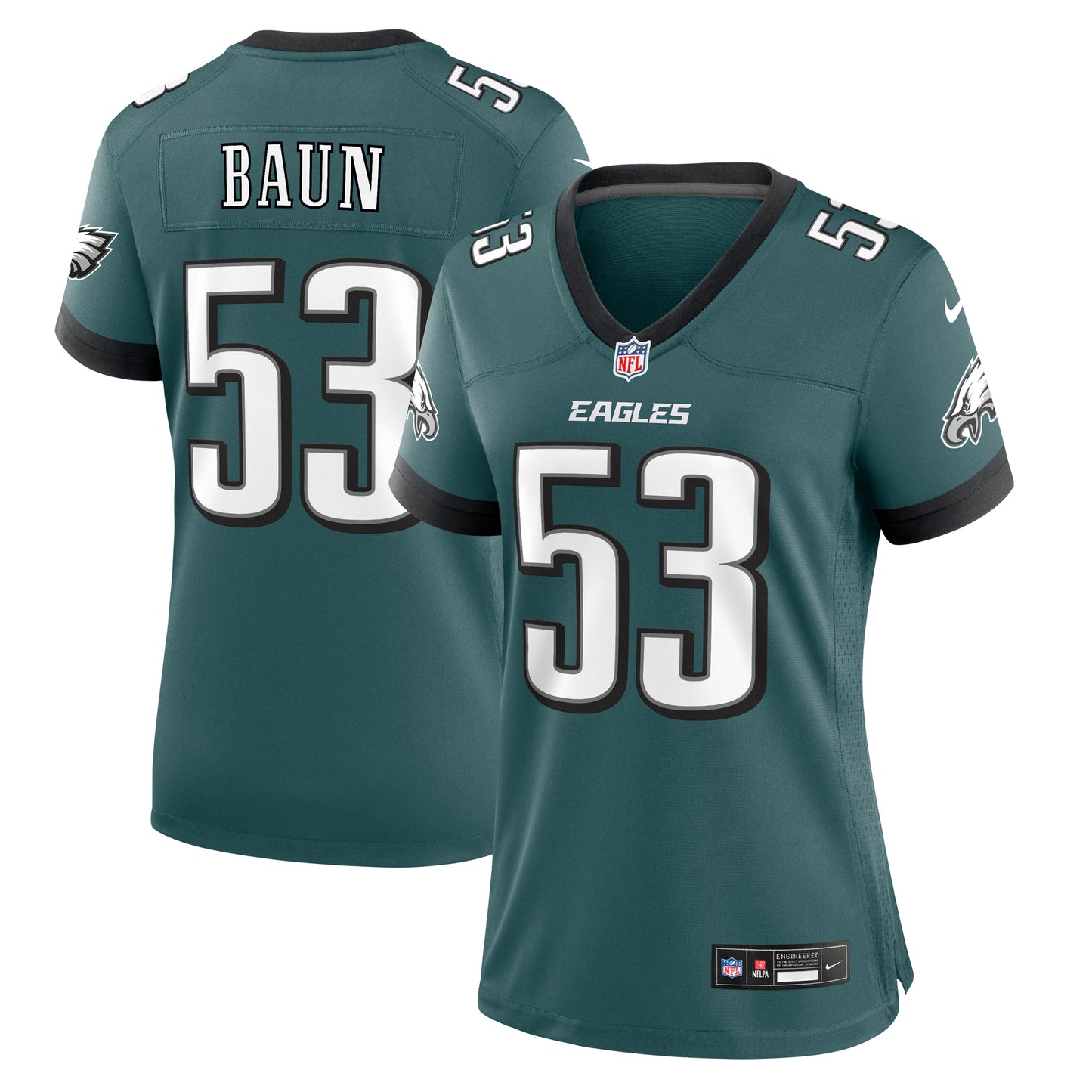 Women's Nike Zack Baun Midnight Green Philadelphia Eagles Game Jersey