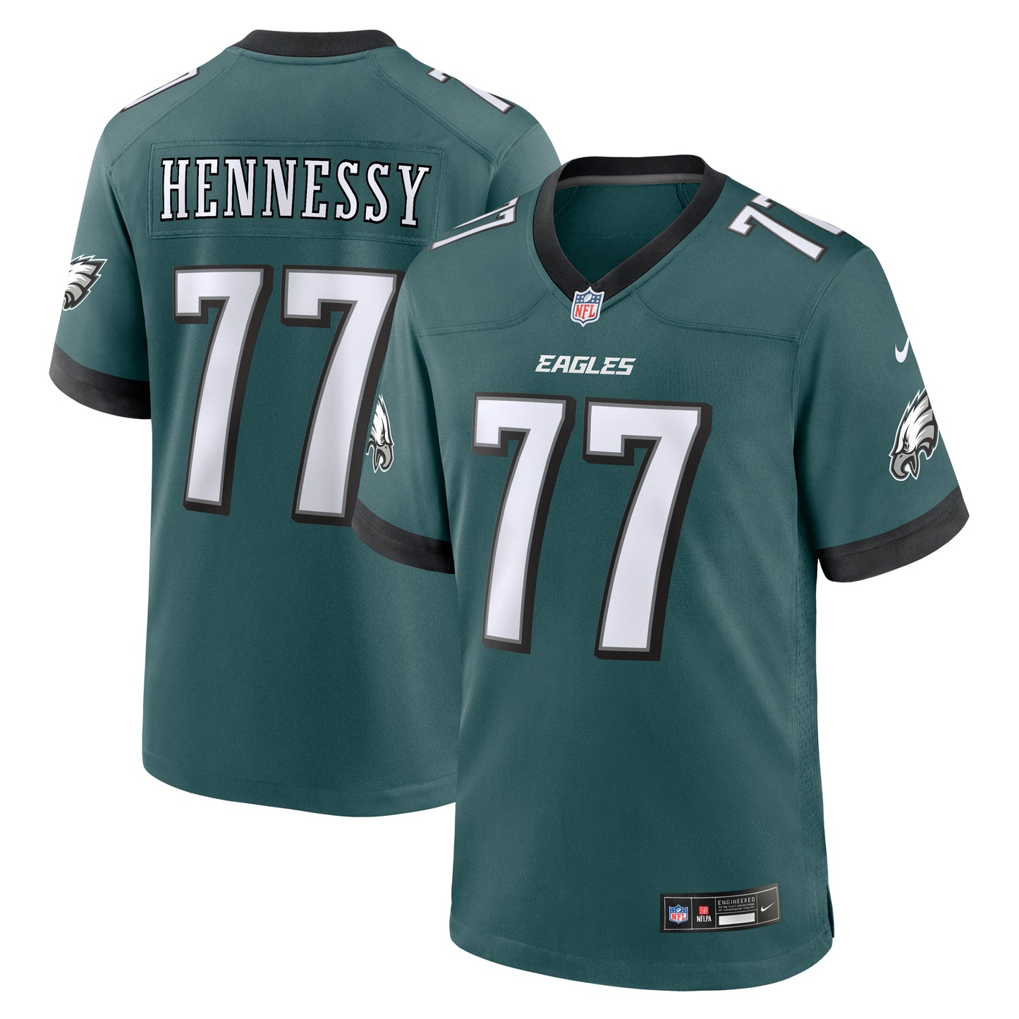 Men's Nike Matt Hennessy Midnight Green Philadelphia Eagles Game Jersey