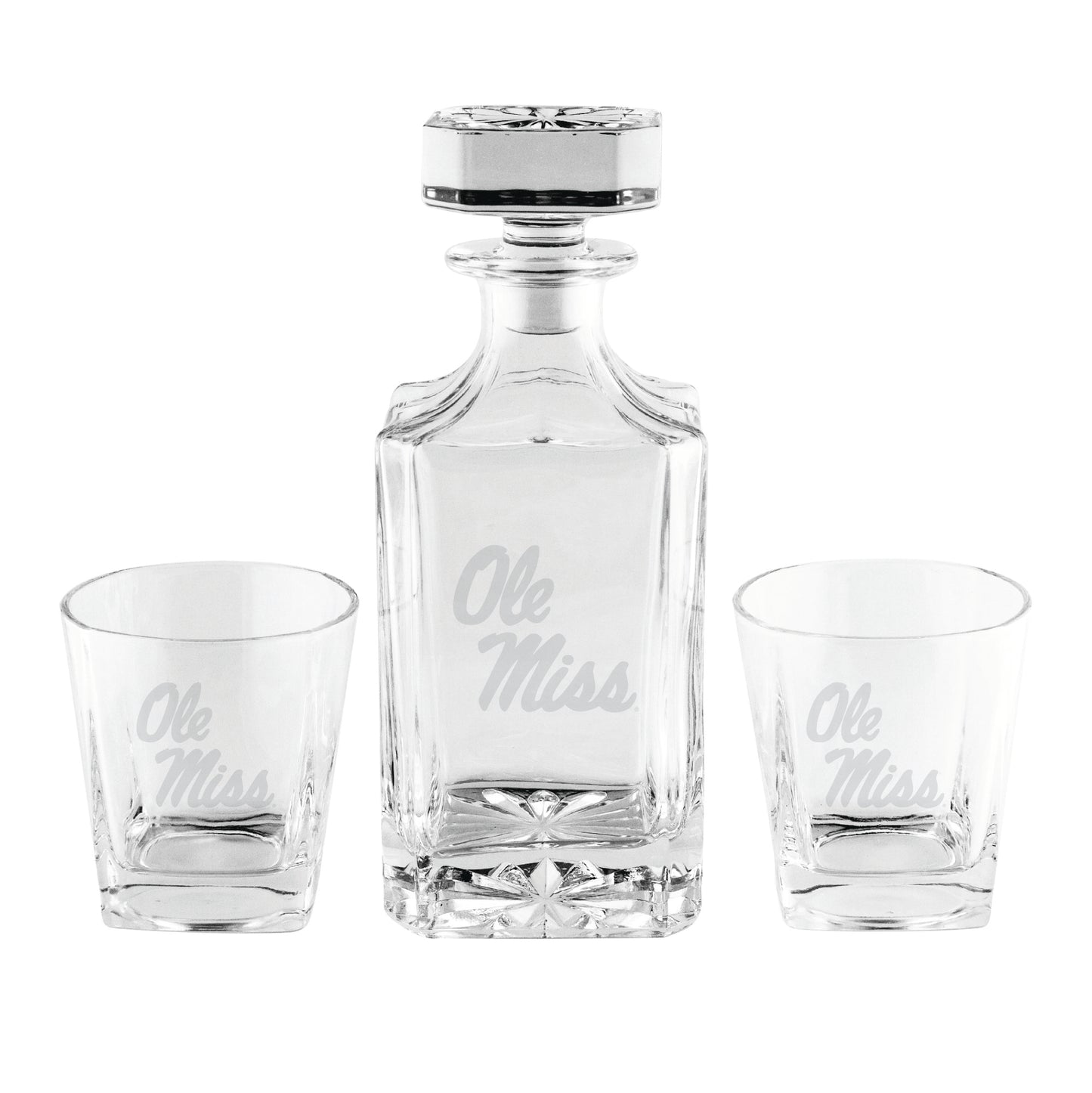 Ole Miss Rebels Three-Piece Decanter Set