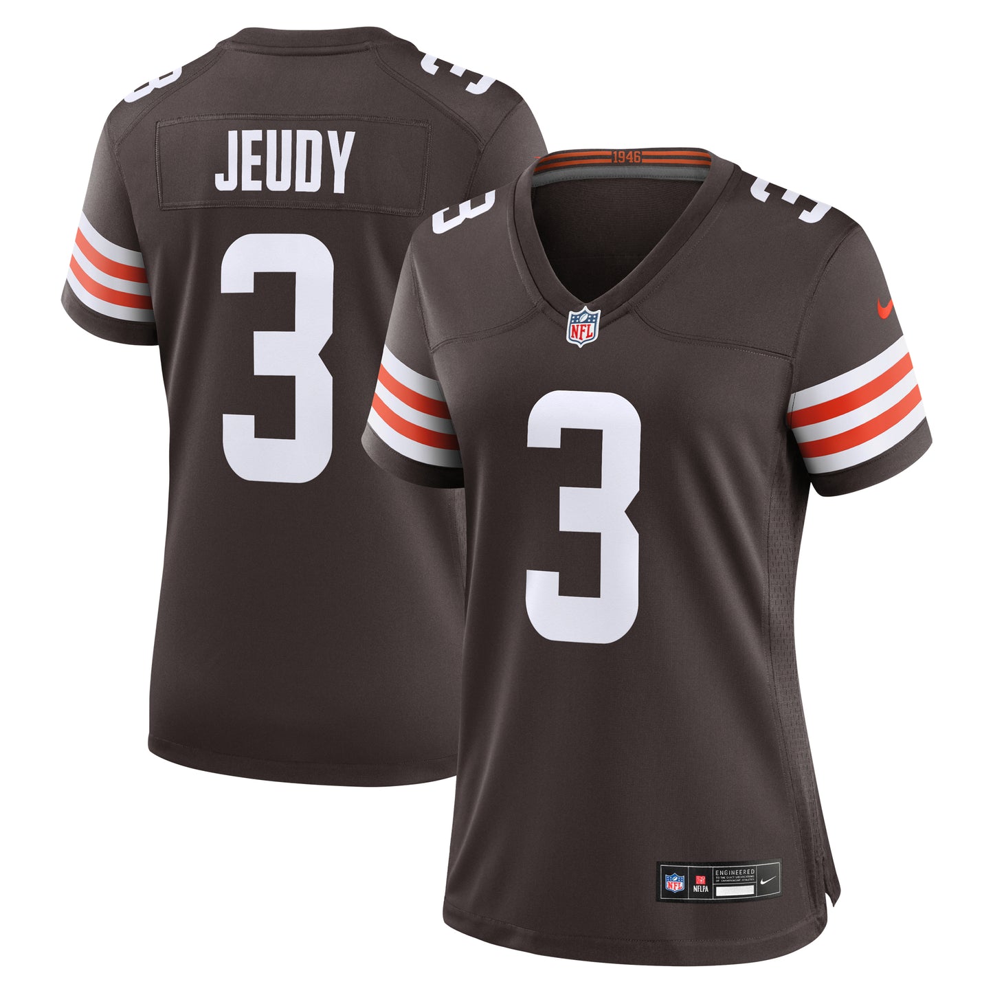 Women's Nike Jerry Jeudy Brown Cleveland Browns Game Jersey