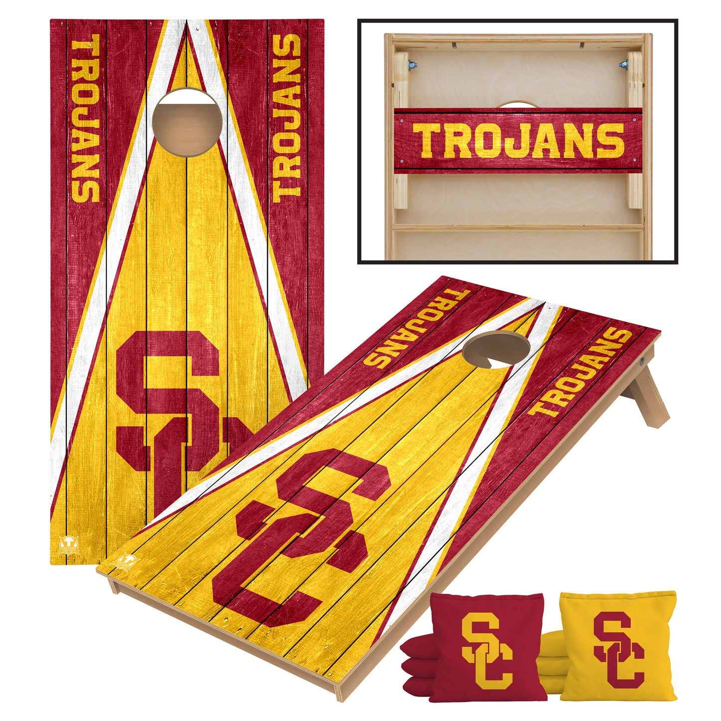 Victory Tailgate USC Trojans 2' x 4' Tournament Cornhole Board Set