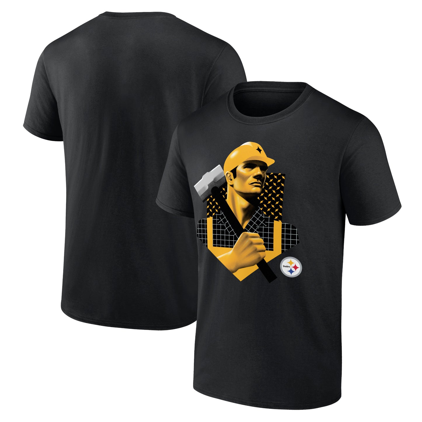 Men's Black Pittsburgh Steelers 2024 NFL Draft Illustrated T-Shirt
