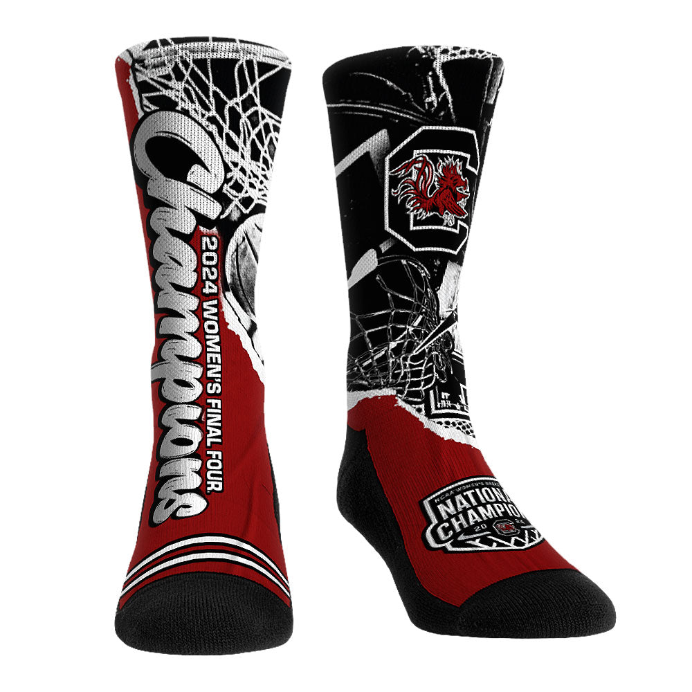 Unisex Rock Em Socks Garnet South Carolina Gamecocks 2024 NCAA Women's Basketball National Champions Crew Socks
