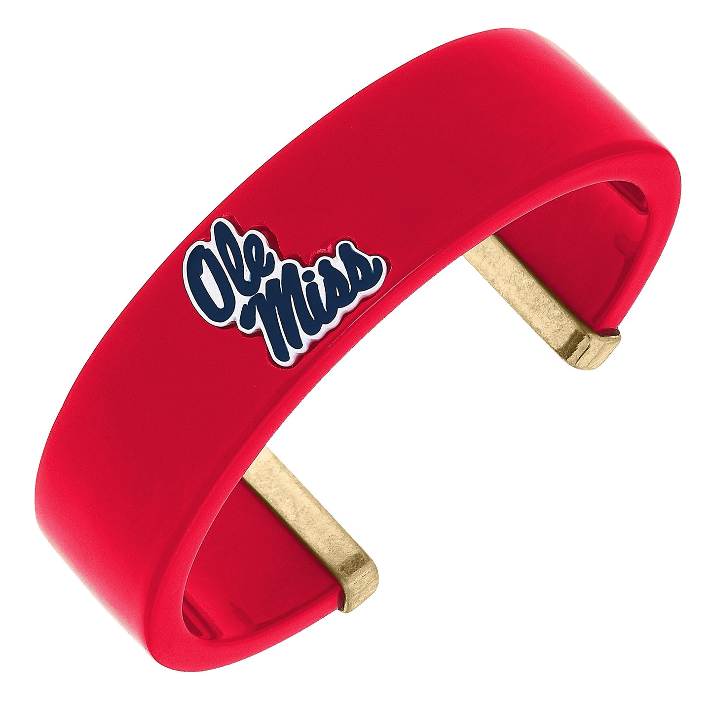 Women's Ole Miss Rebels Resin Logo Cuff Bracelet