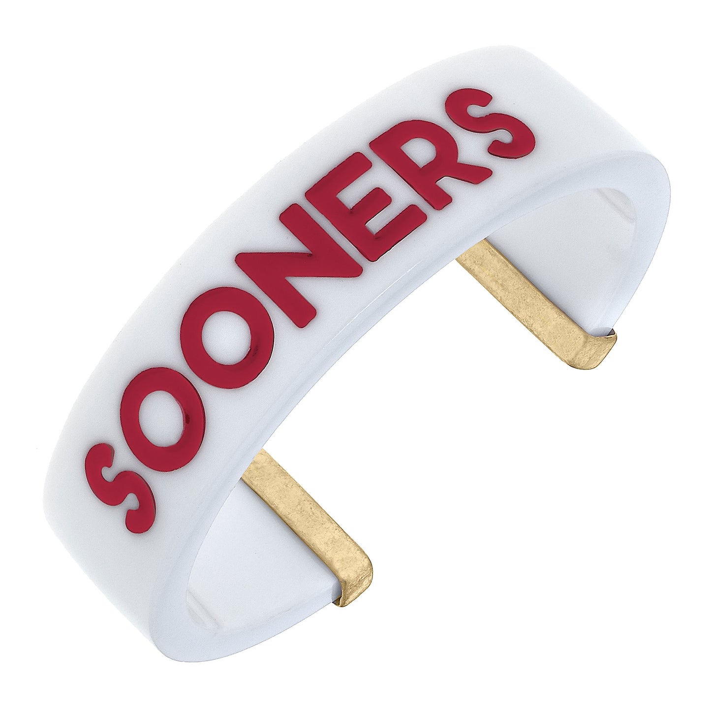Women's Oklahoma Sooners Resin Logo Cuff Bracelet