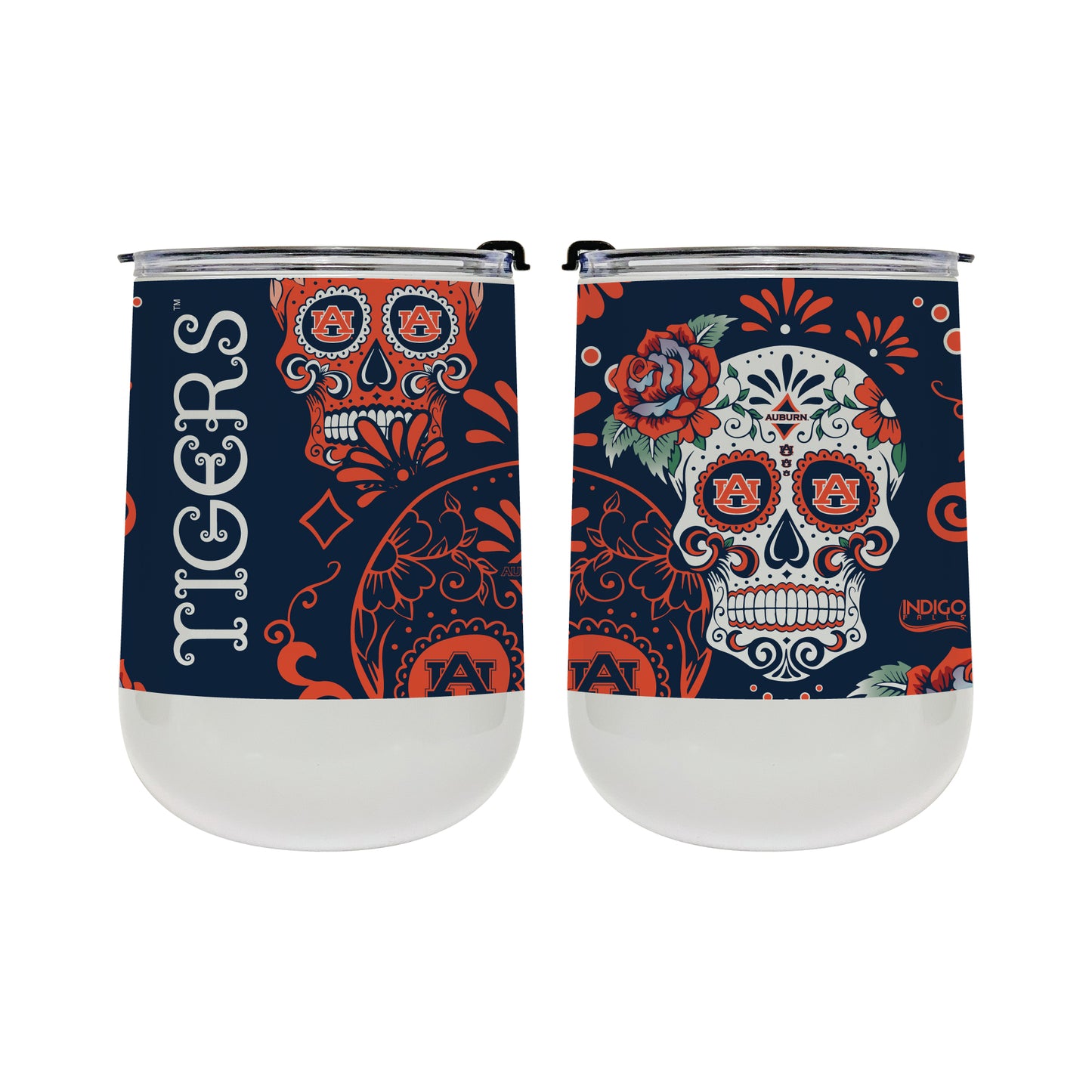 Auburn Tigers 18oz. Dia De Los Muertos Tumbler