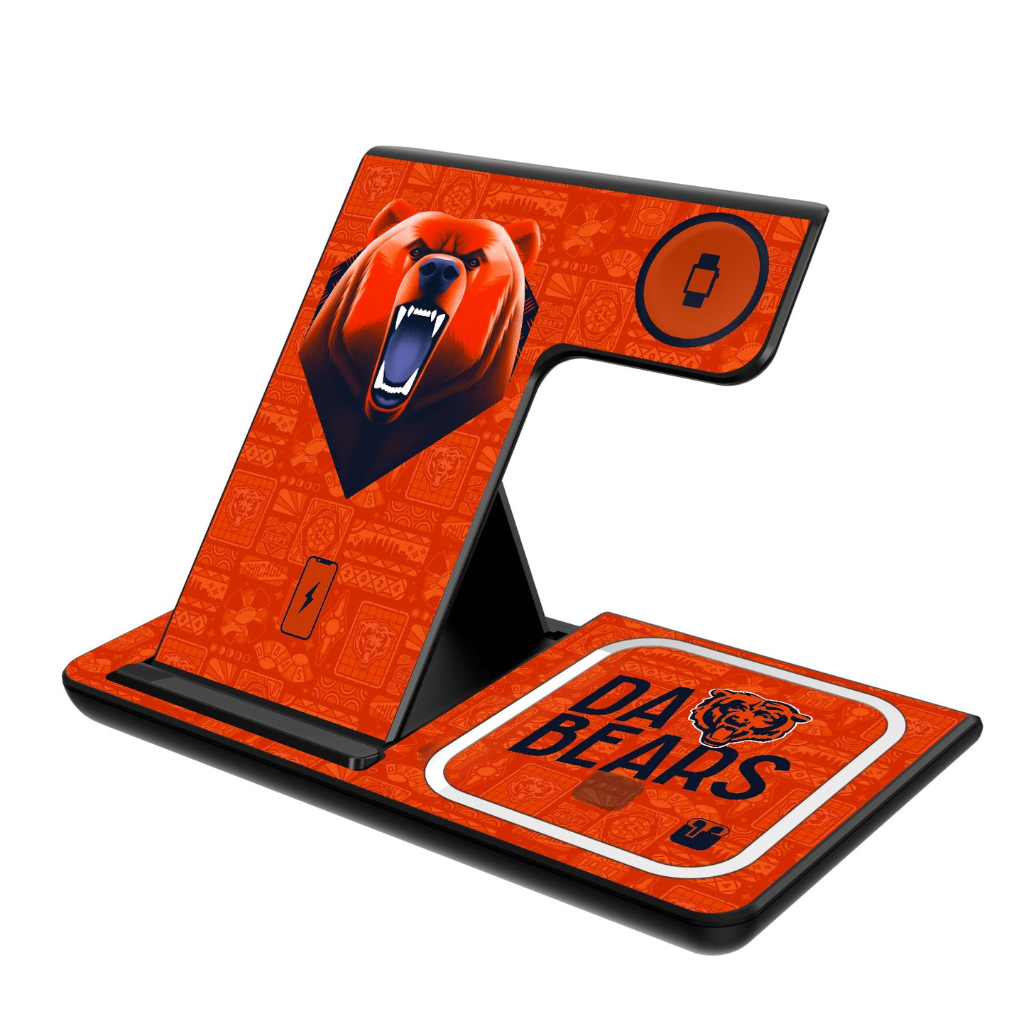Keyscaper Black Chicago Bears 3-in-1 Charging Station