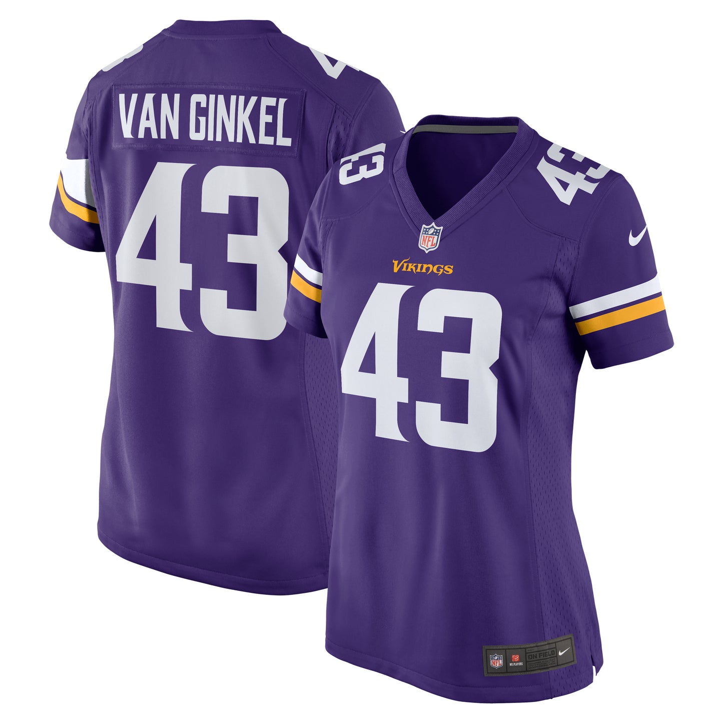 Women's Nike Andrew Van Ginkel Purple Minnesota Vikings Team Game Jersey