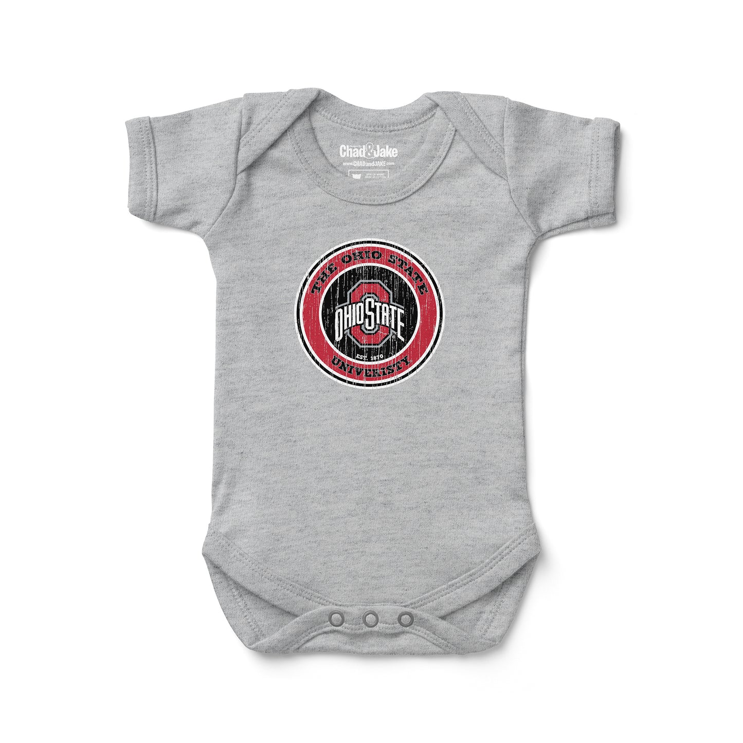 Newborn & Infant Chad & Jake Heather Gray Ohio State Buckeyes Hyperlocal Bodysuit
