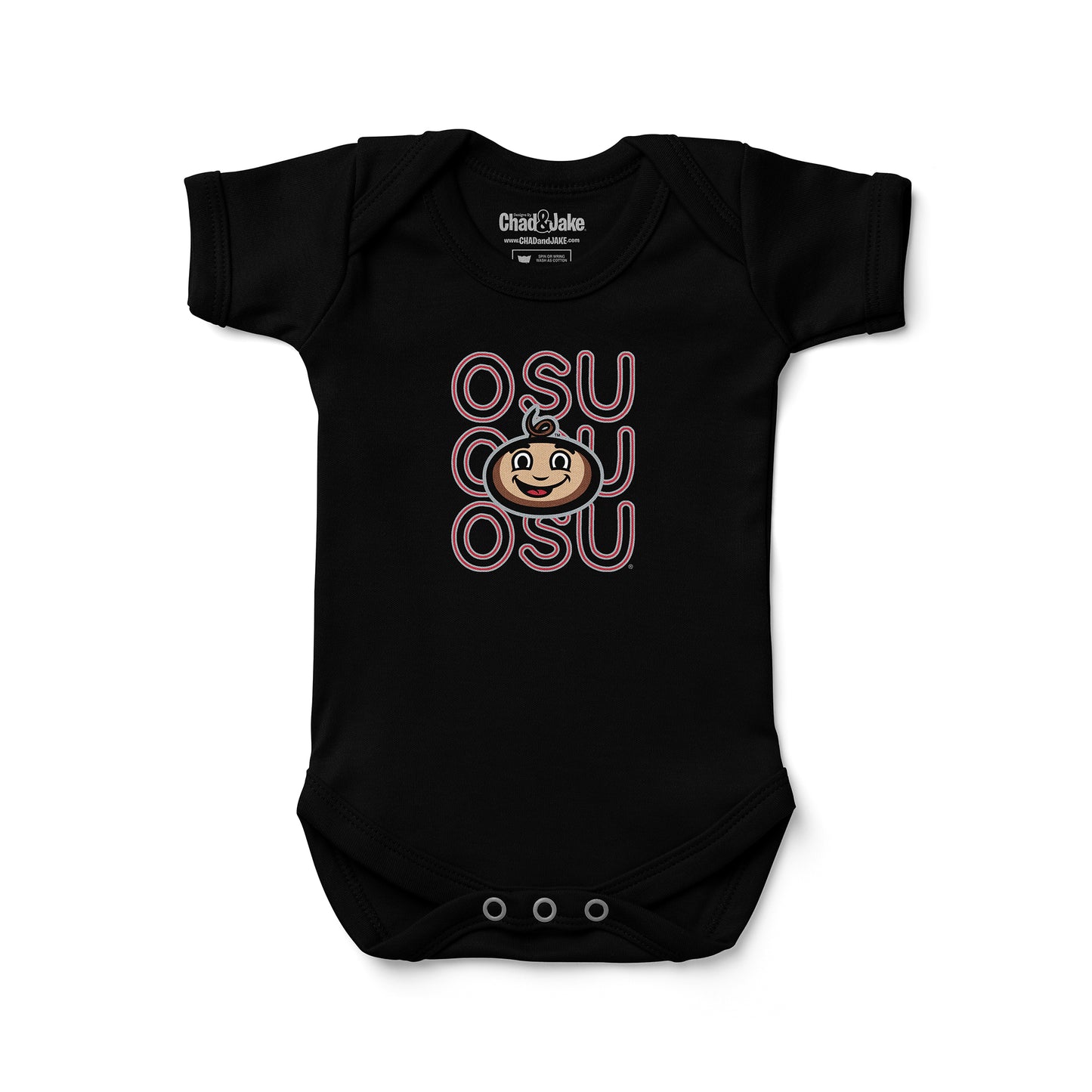 Newborn & Infant Chad & Jake Black Ohio State Buckeyes Hyperlocal Bodysuit