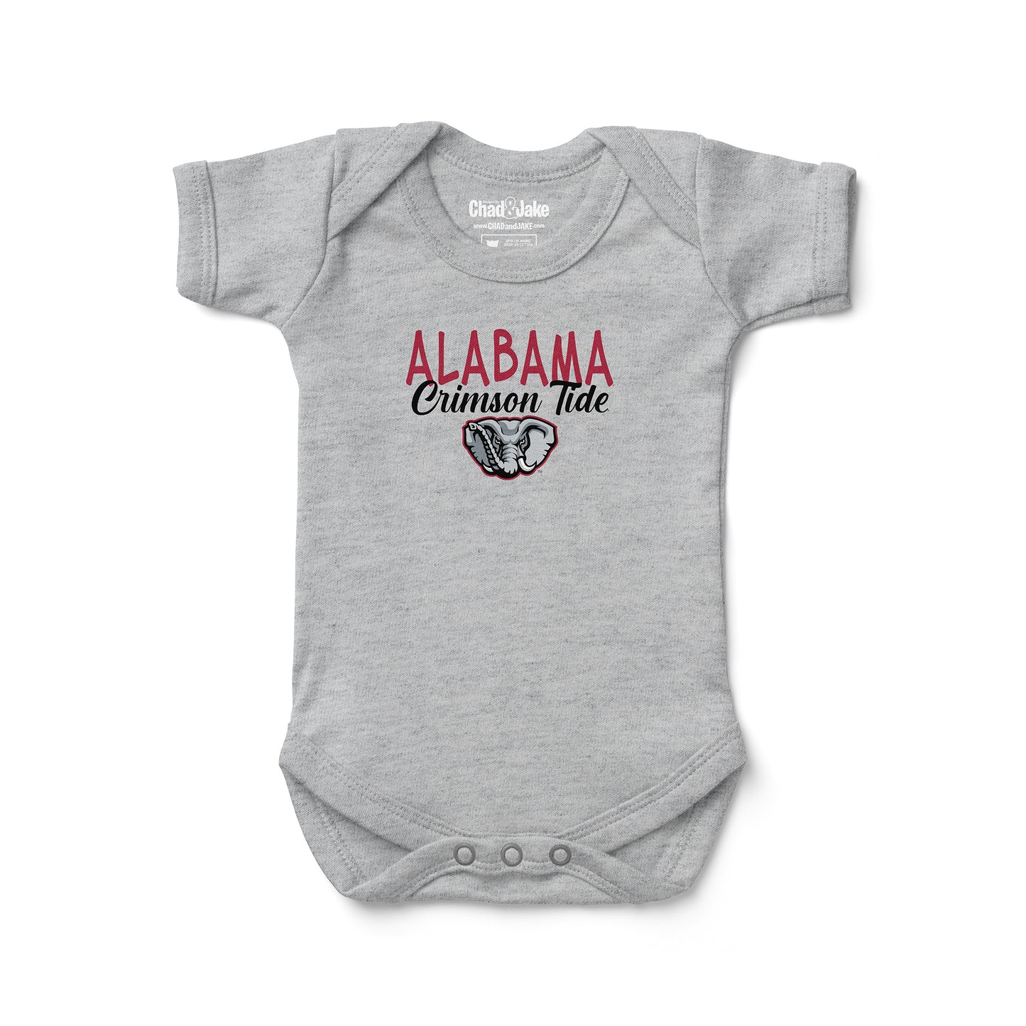 Newborn & Infant Chad & Jake Heather Gray Alabama Crimson Tide Hyperlocal Bodysuit