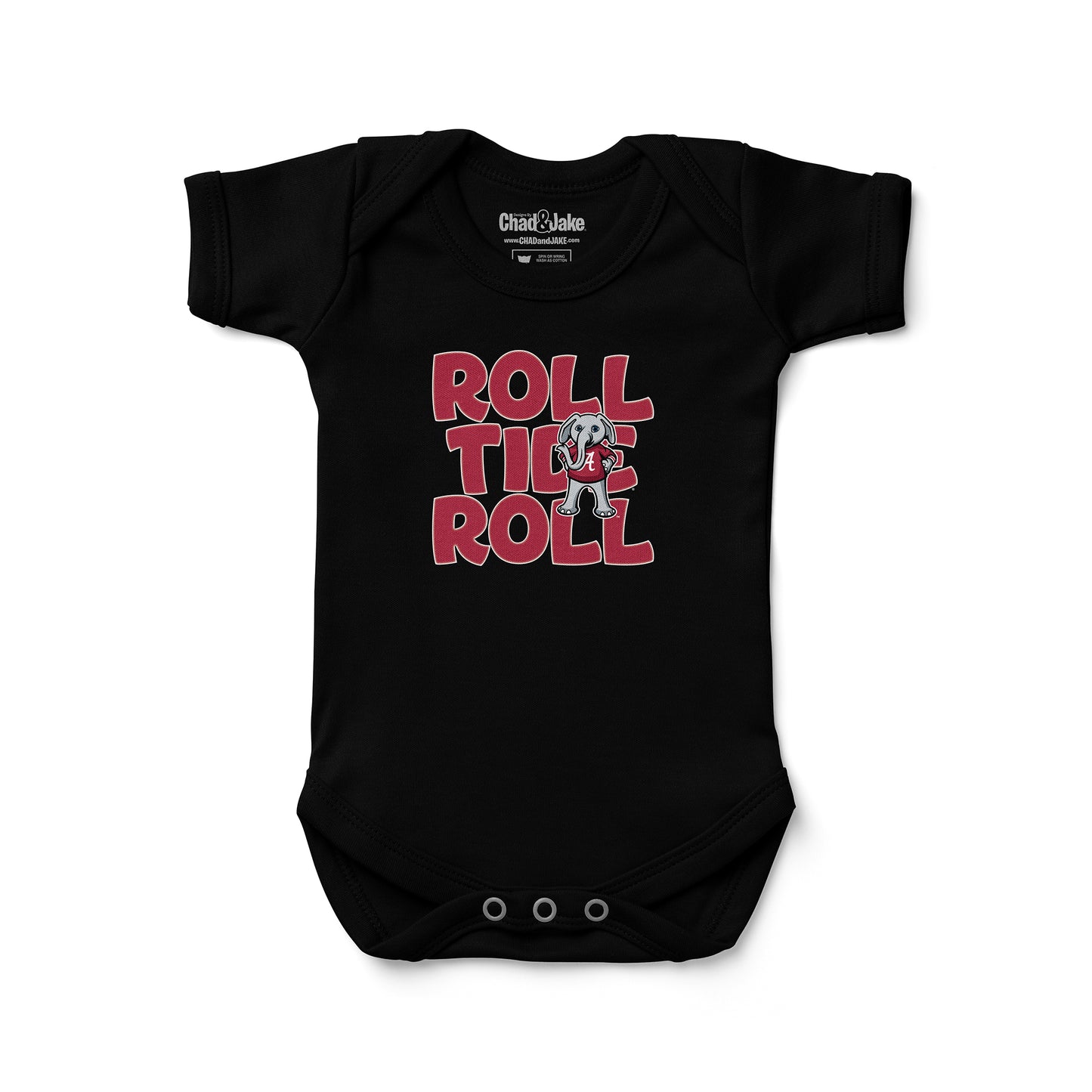 Newborn & Infant Chad & Jake Black Alabama Crimson Tide Hyperlocal Bodysuit