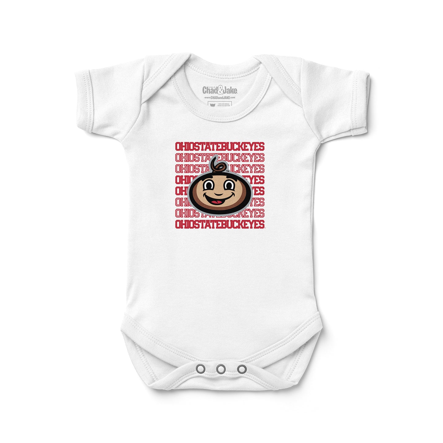 Newborn & Infant Chad & Jake White Ohio State Buckeyes Baby Brutus Bodysuit