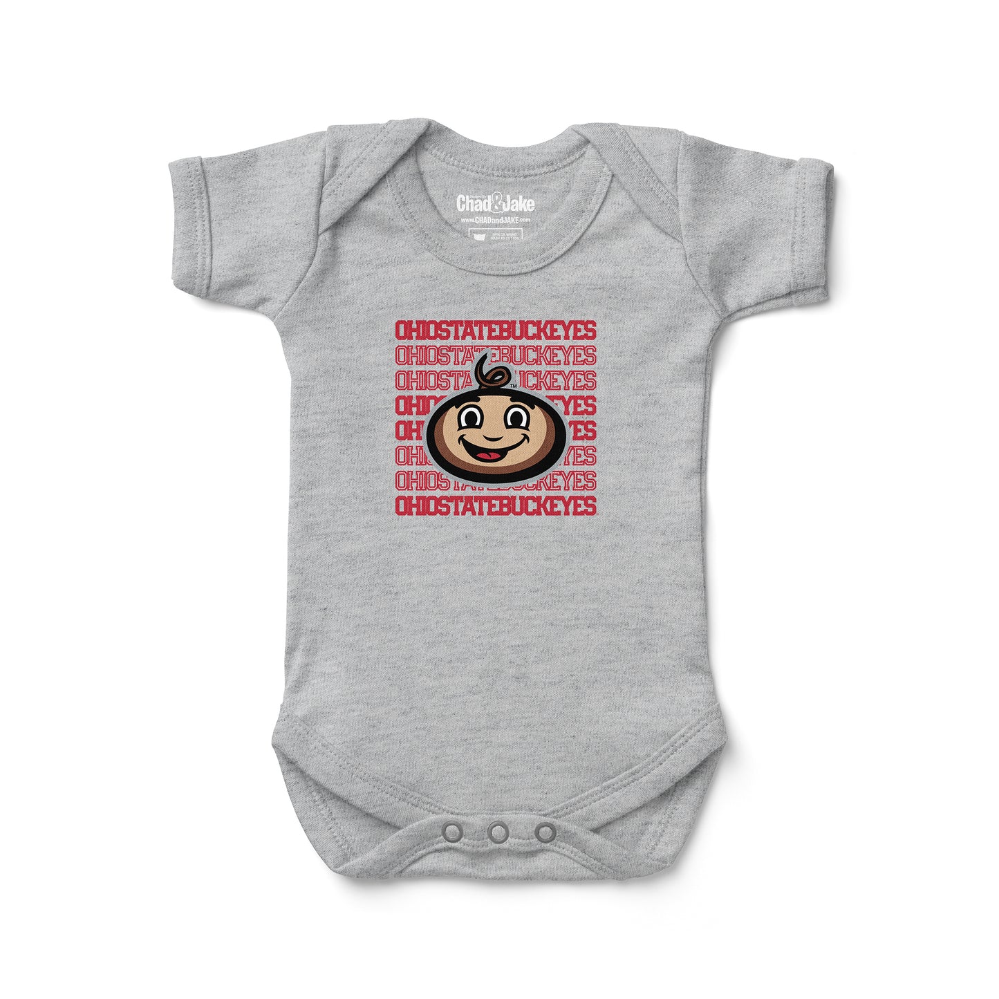Newborn & Infant Chad & Jake Heather Gray Ohio State Buckeyes Baby Brutus Bodysuit
