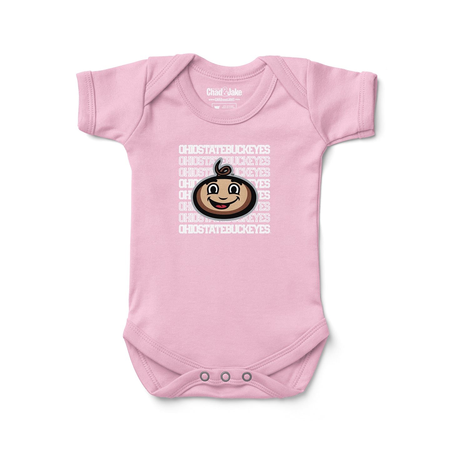 Newborn & Infant Chad & Jake Pink Ohio State Buckeyes Baby Brutus Bodysuit