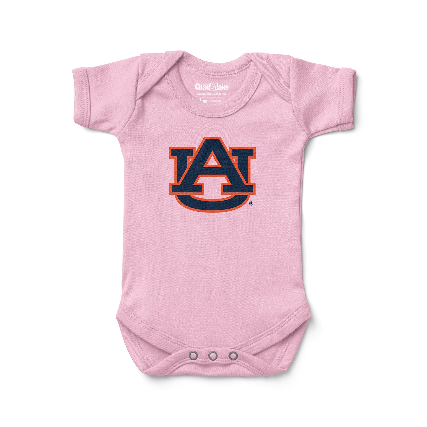 Infant Chad & Jake Pink Auburn Tigers Primary Logo Bodysuit