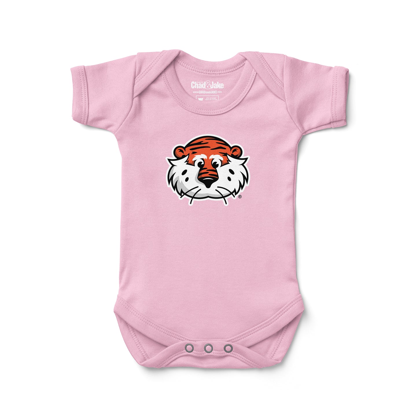Infant Chad & Jake Pink Auburn Tigers Mascot Bodysuit