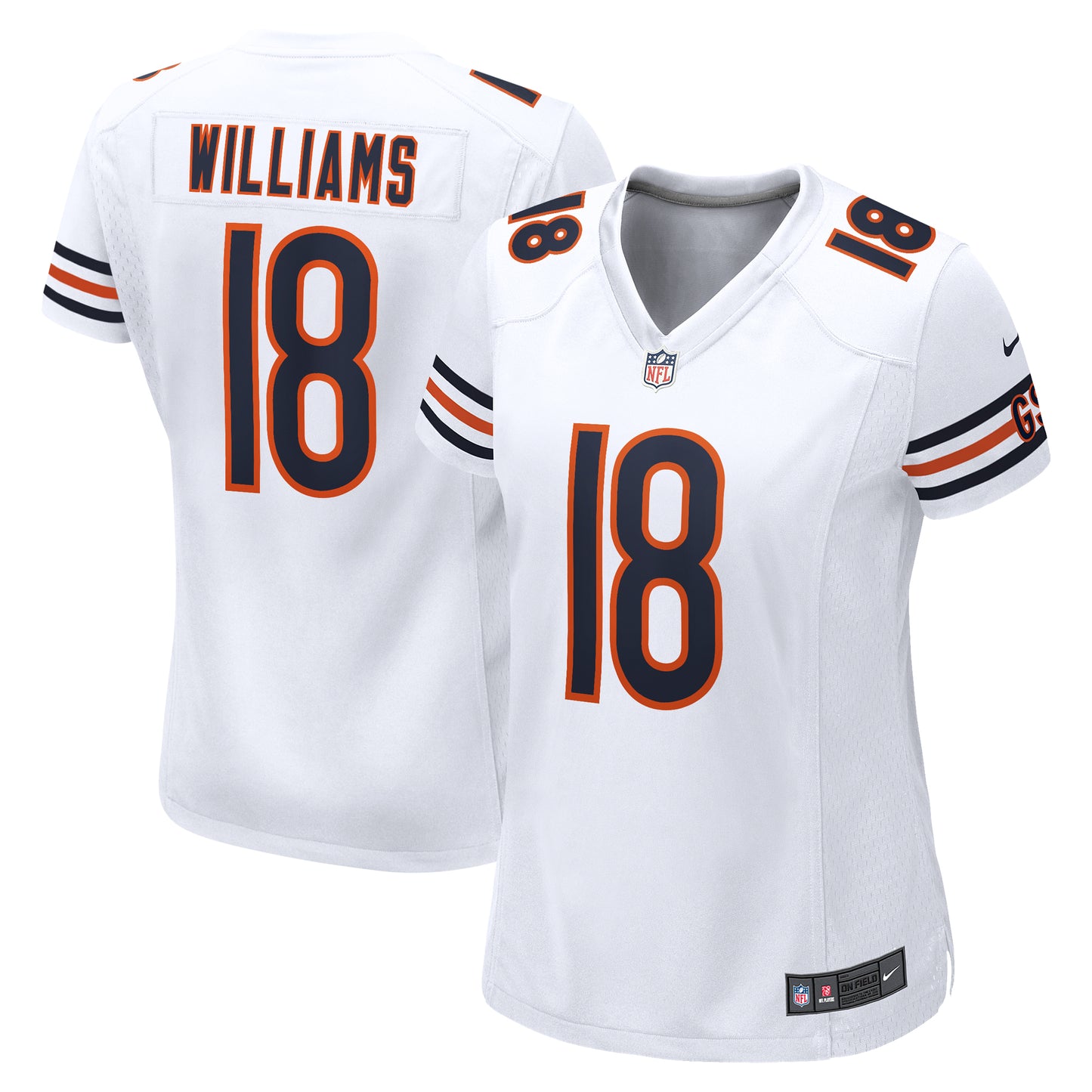 Women's Nike Caleb Williams White Chicago Bears 2024 NFL Draft Game Player Jersey