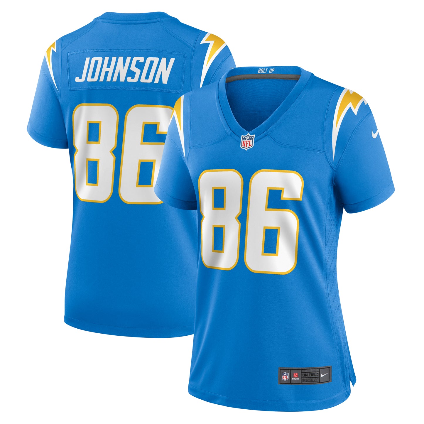 Women's Nike Cornelius Johnson Powder Blue Los Angeles Chargers Game Jersey