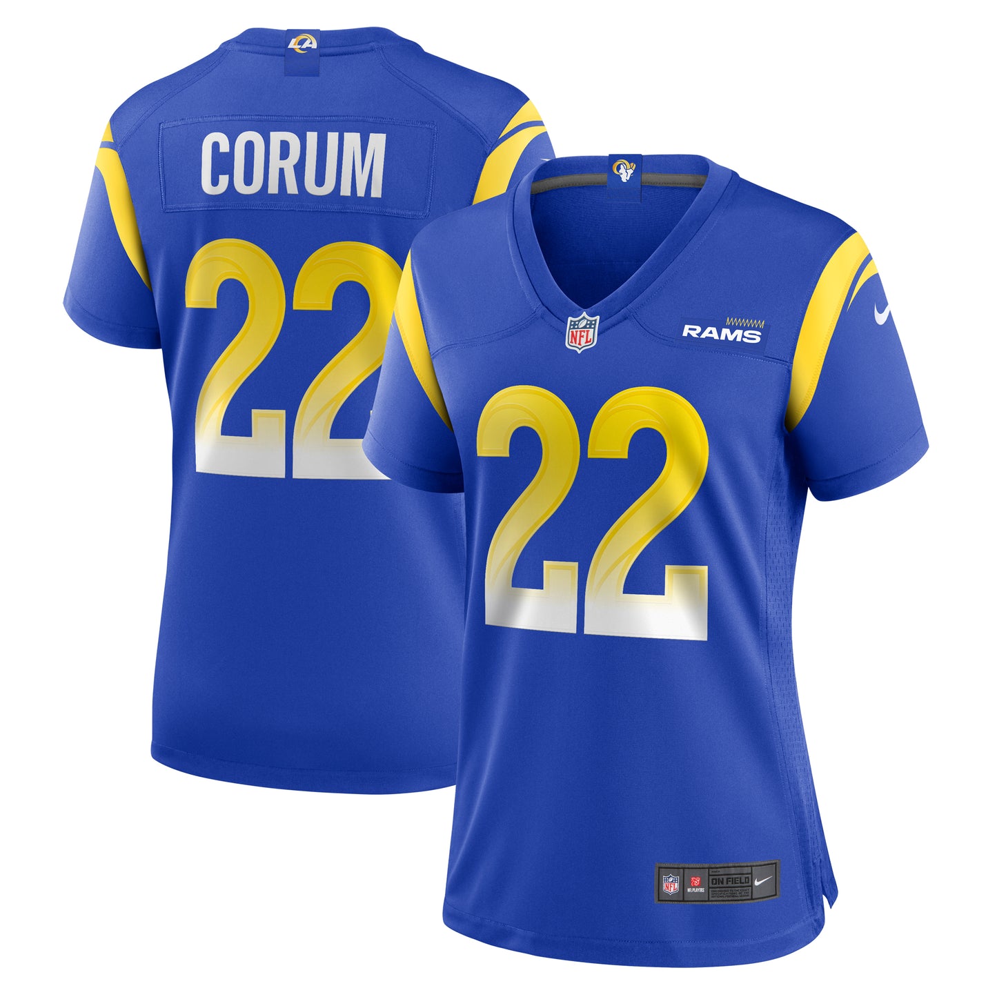 Women's Nike Blake Corum Royal Los Angeles Rams Game Jersey