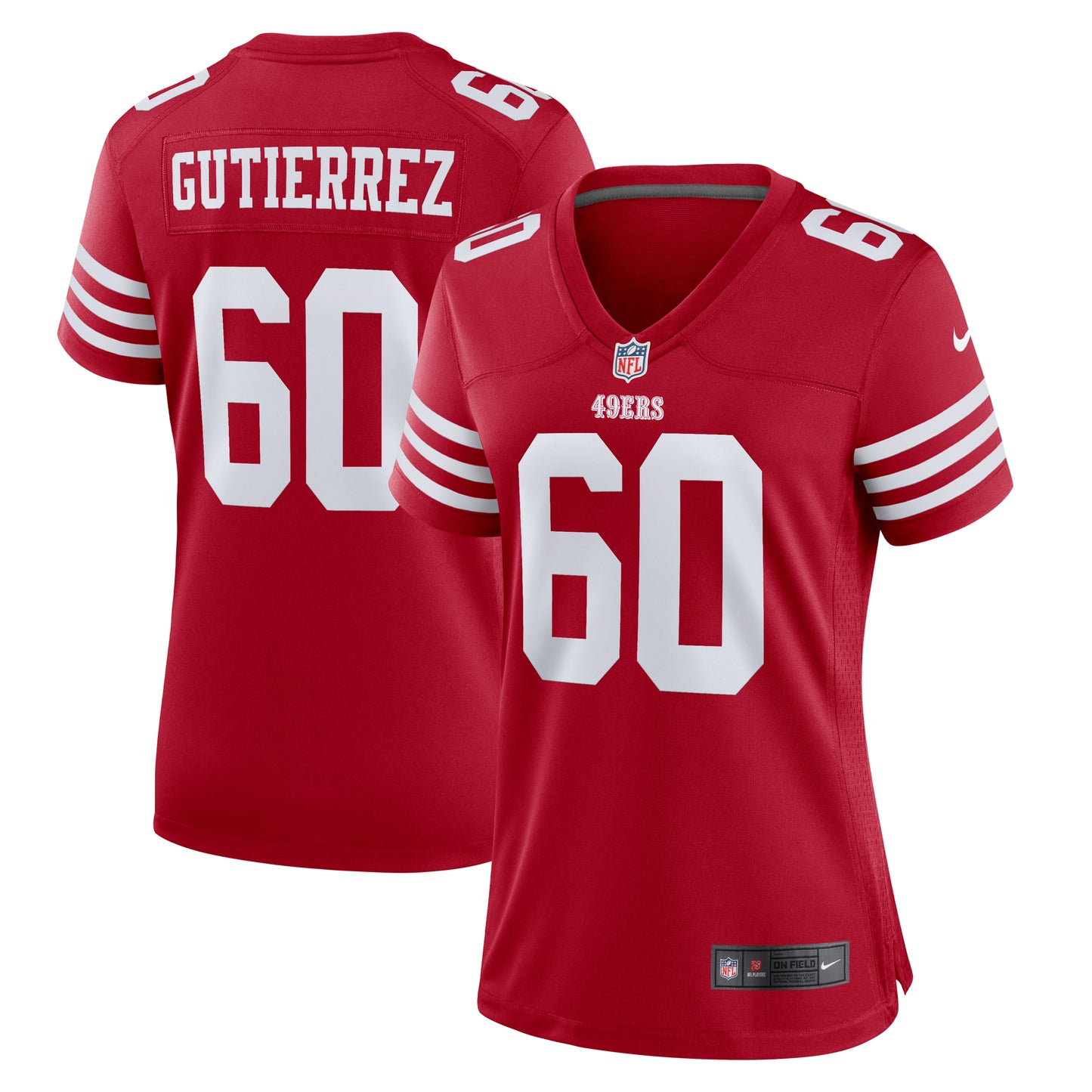 Women's Nike Sebastian Gutierrez Scarlet San Francisco 49ers Team Game Jersey