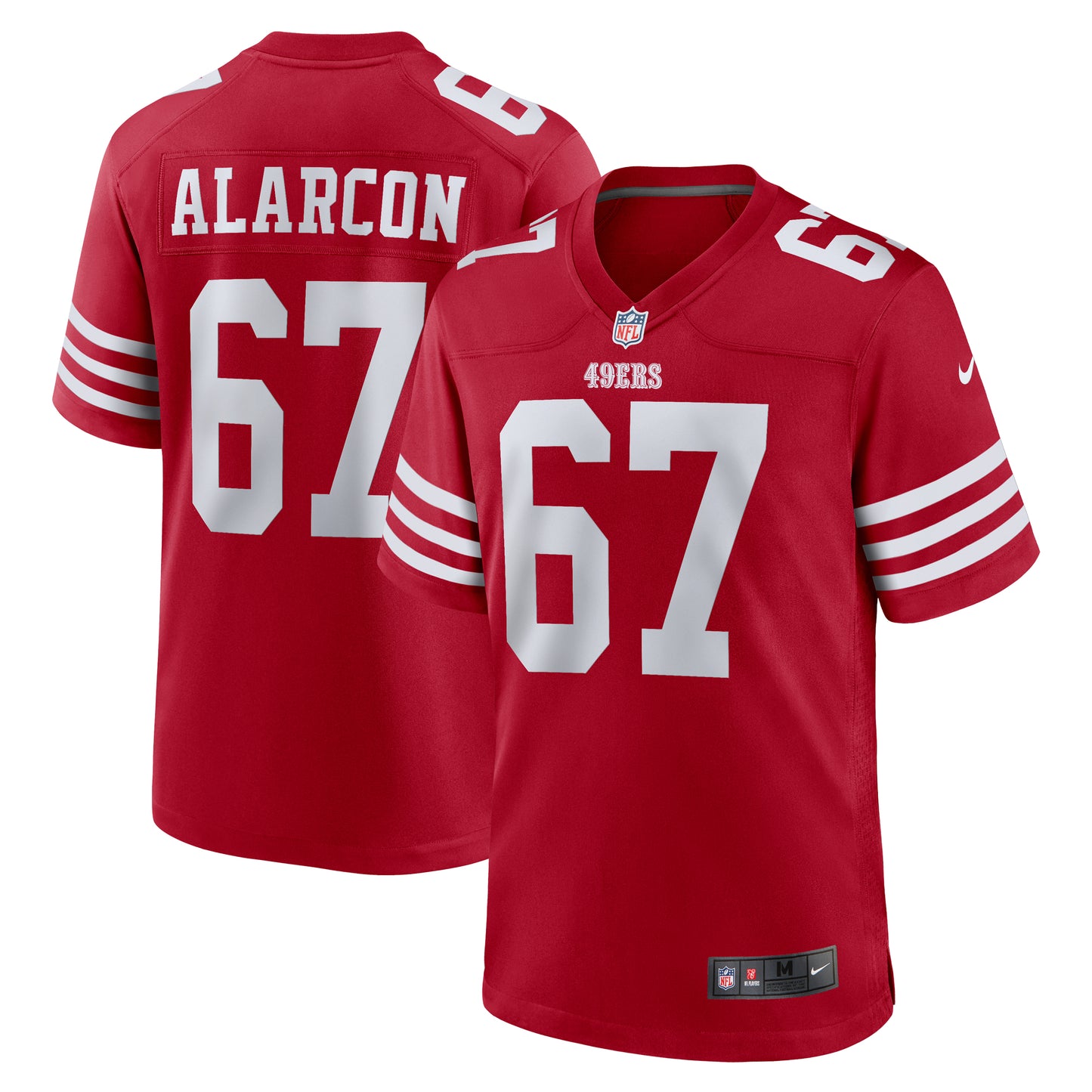 Men's Nike Isaac Alarcon Scarlet San Francisco 49ers Team Game Jersey