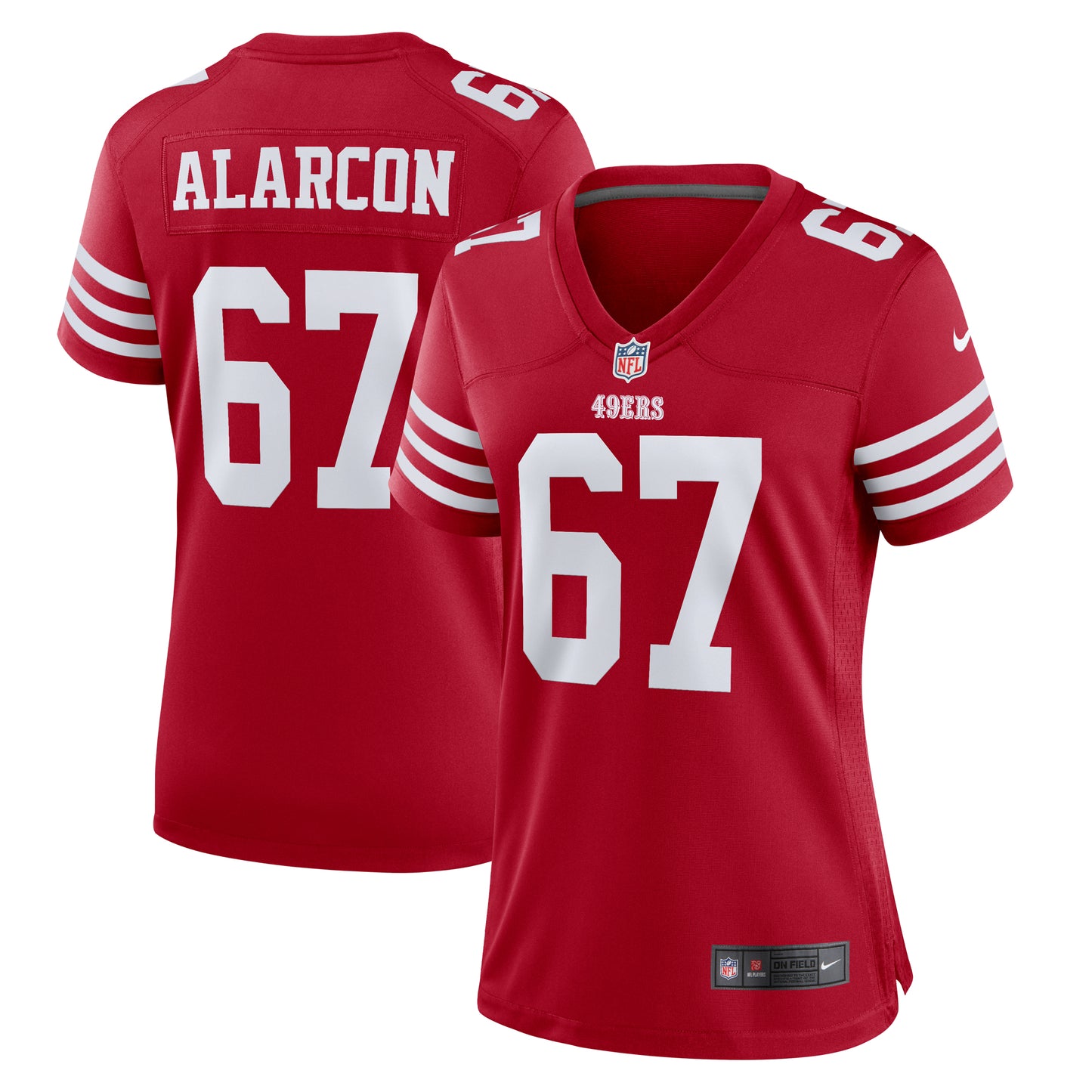 Women's Nike Isaac Alarcon Scarlet San Francisco 49ers Team Game Jersey