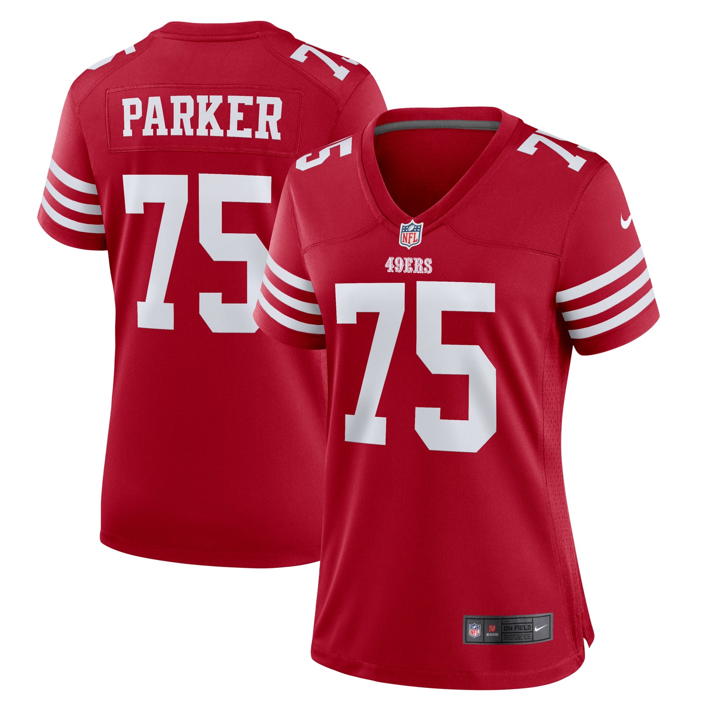 Women's Nike Brandon Parker Scarlet San Francisco 49ers Team Game Jersey