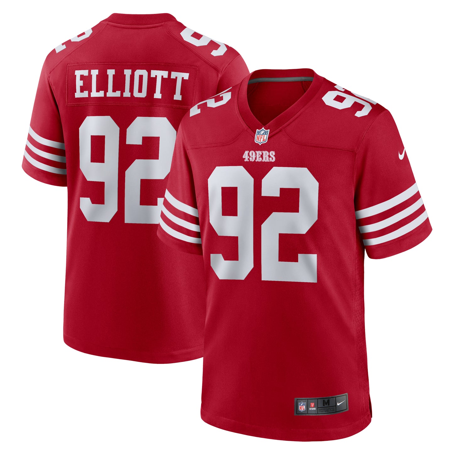 Men's Nike Jordan Elliott Scarlet San Francisco 49ers Team Game Jersey