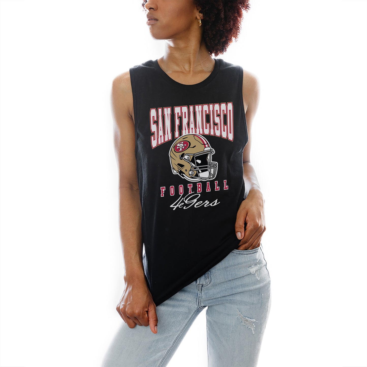 Women's Gameday Couture Black San Francisco 49ers Preseason Opener Racerback Tank Top