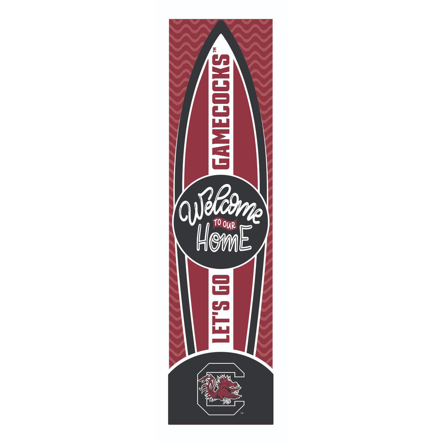 South Carolina Gamecocks 47" Surfboard Summer Porch Leaner Welcome Wall Sign