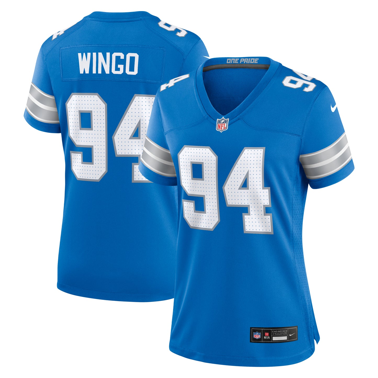 Women's Nike Mekhi Wingo Blue Detroit Lions Team Game Jersey