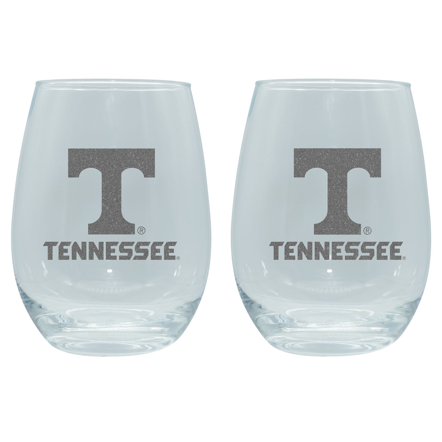 The Memory Company Tennessee Volunteers 2-Pack 15oz. Stemless Wine Glass Set
