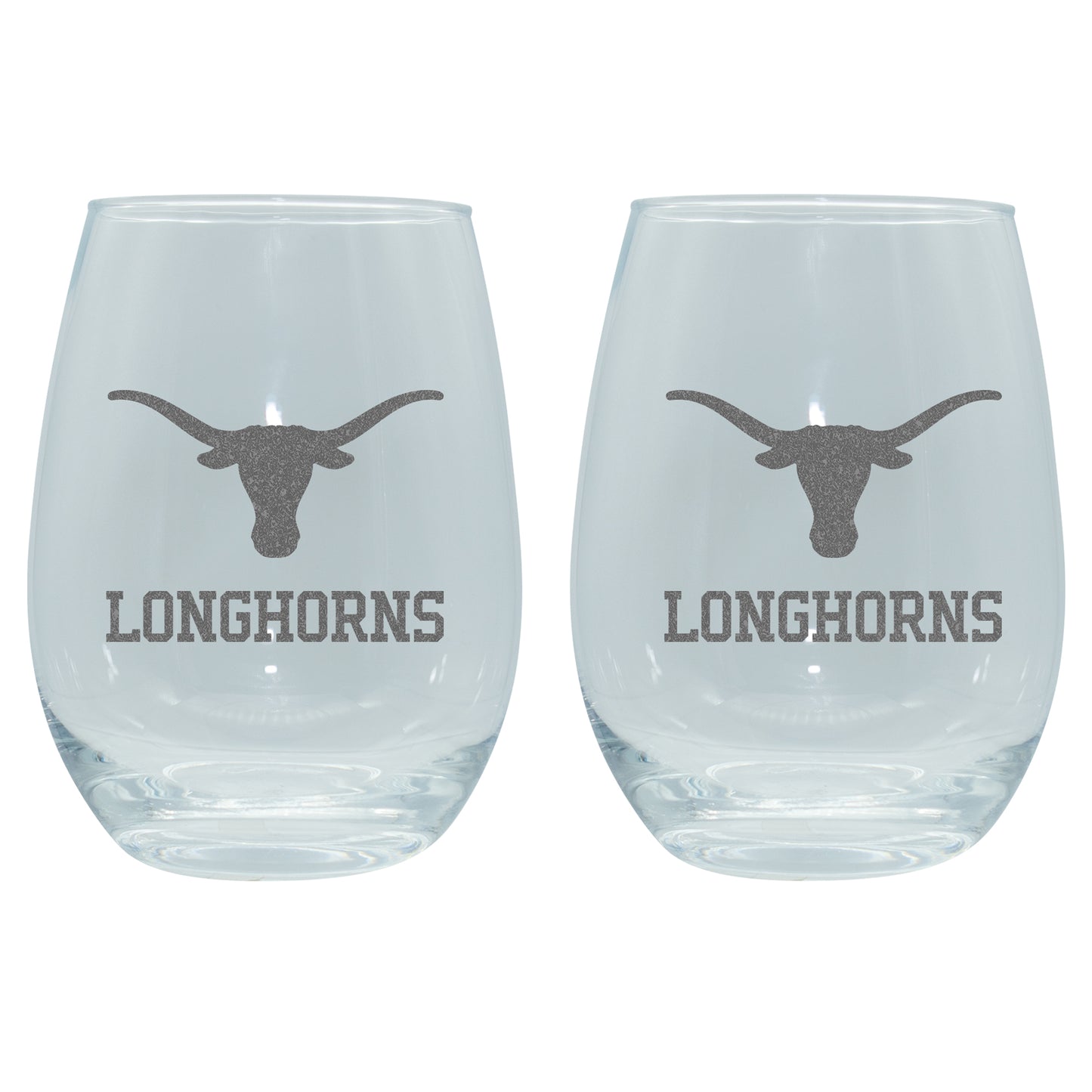 The Memory Company Texas Longhorns 2-Pack 15oz. Stemless Wine Glass Set