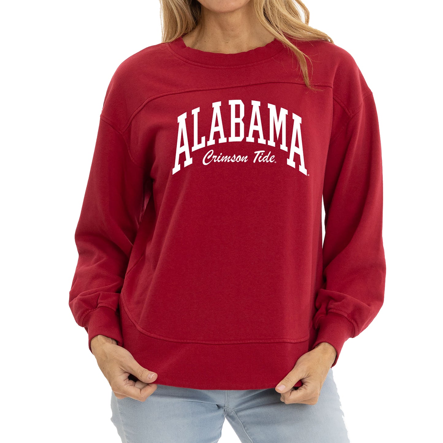Women's Crimson Alabama Crimson Tide Yvette Pullover Sweatshirt