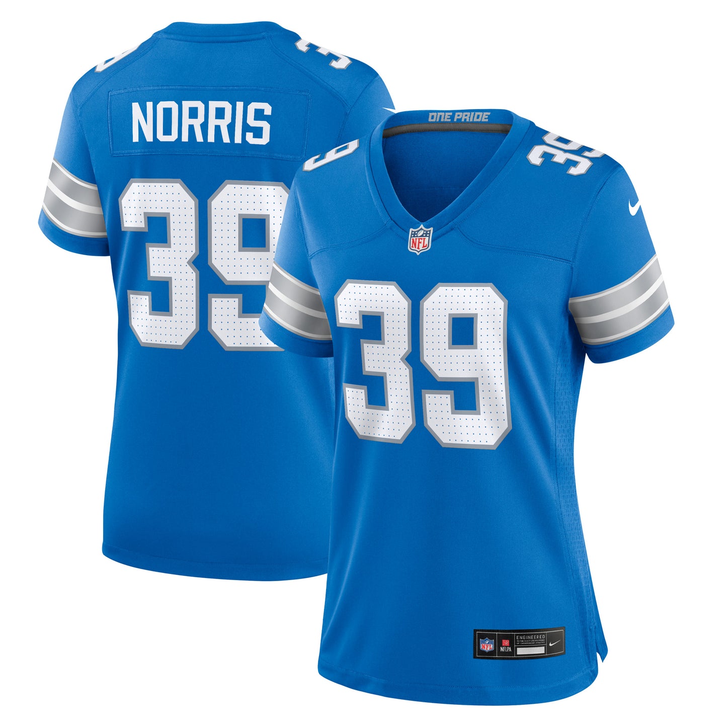 Women's Nike Morice Norris Blue Detroit Lions Game Jersey